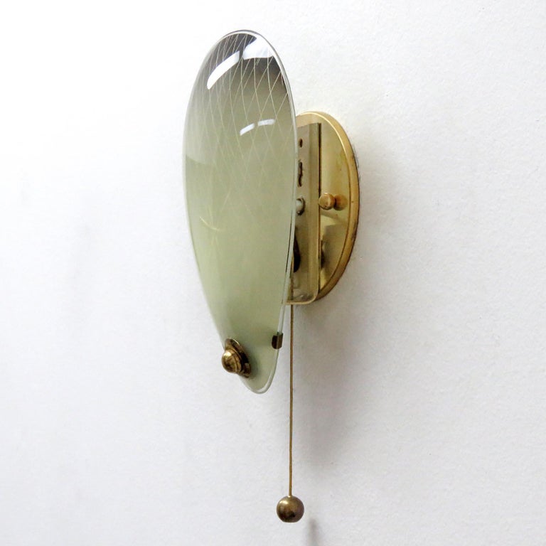 Pair of Italian Glass Wall Lights at 1stDibs