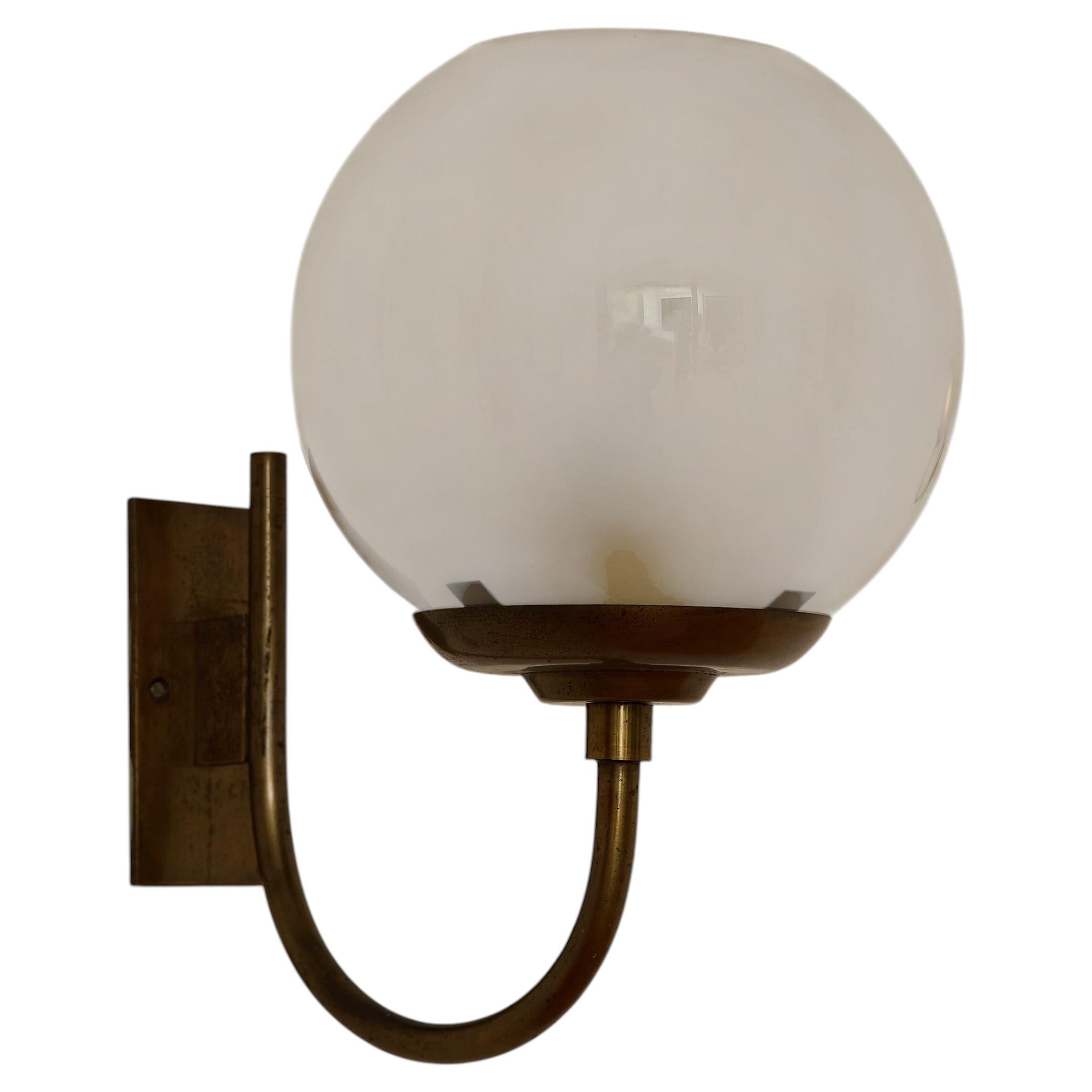 Pair of Italian Globe Wall Lights For Sale