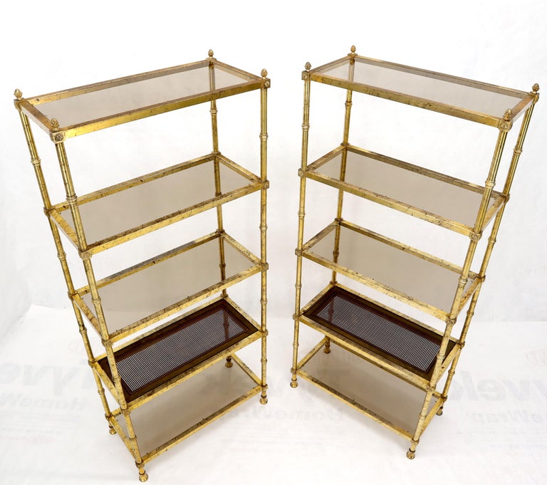 Pair of Italian Gold Gilt Étagères Shelving Units at 1stDibs gold