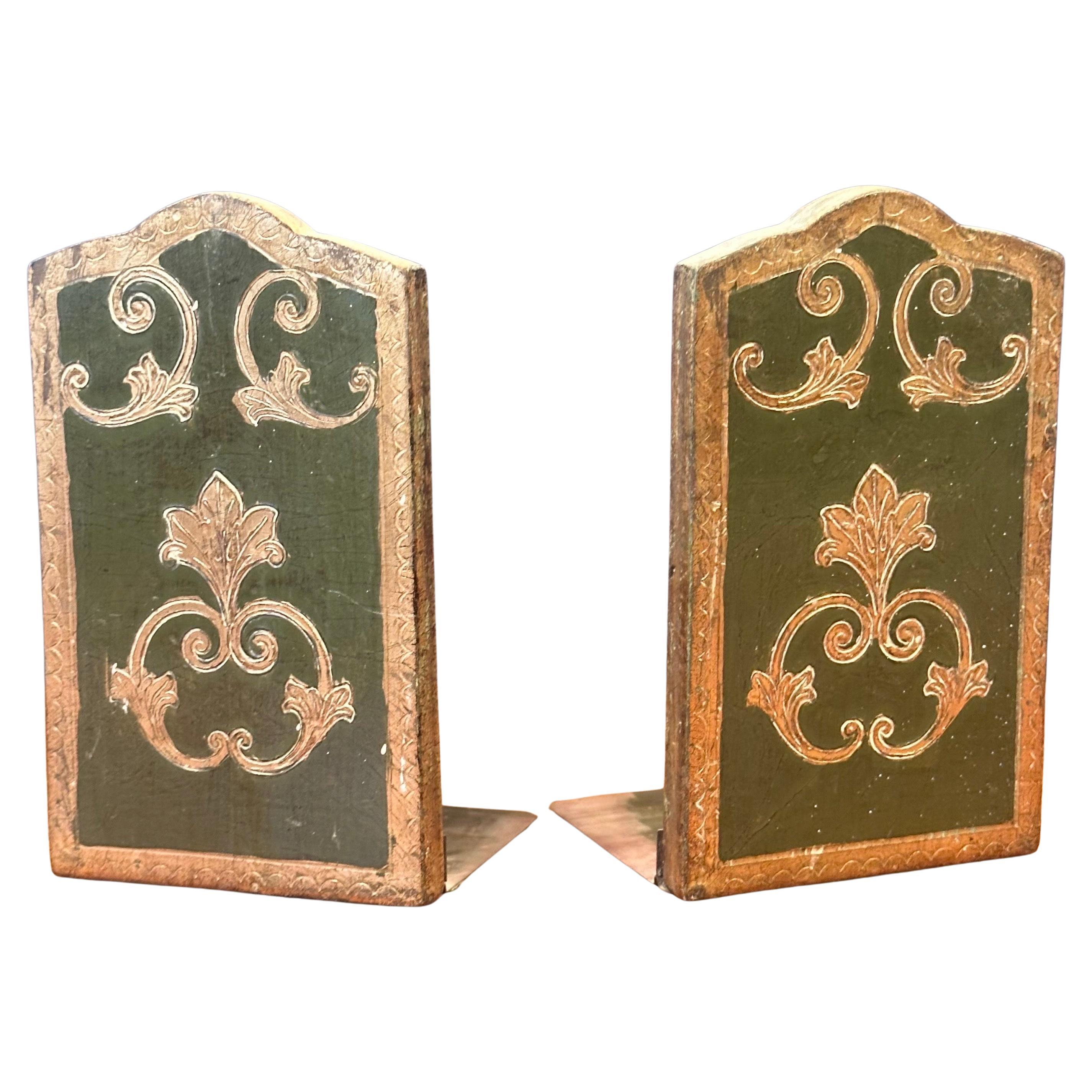Mid-Century Modern Pair of Italian Gold Gilt Folding Bookends by Franco Tacchi For Sale