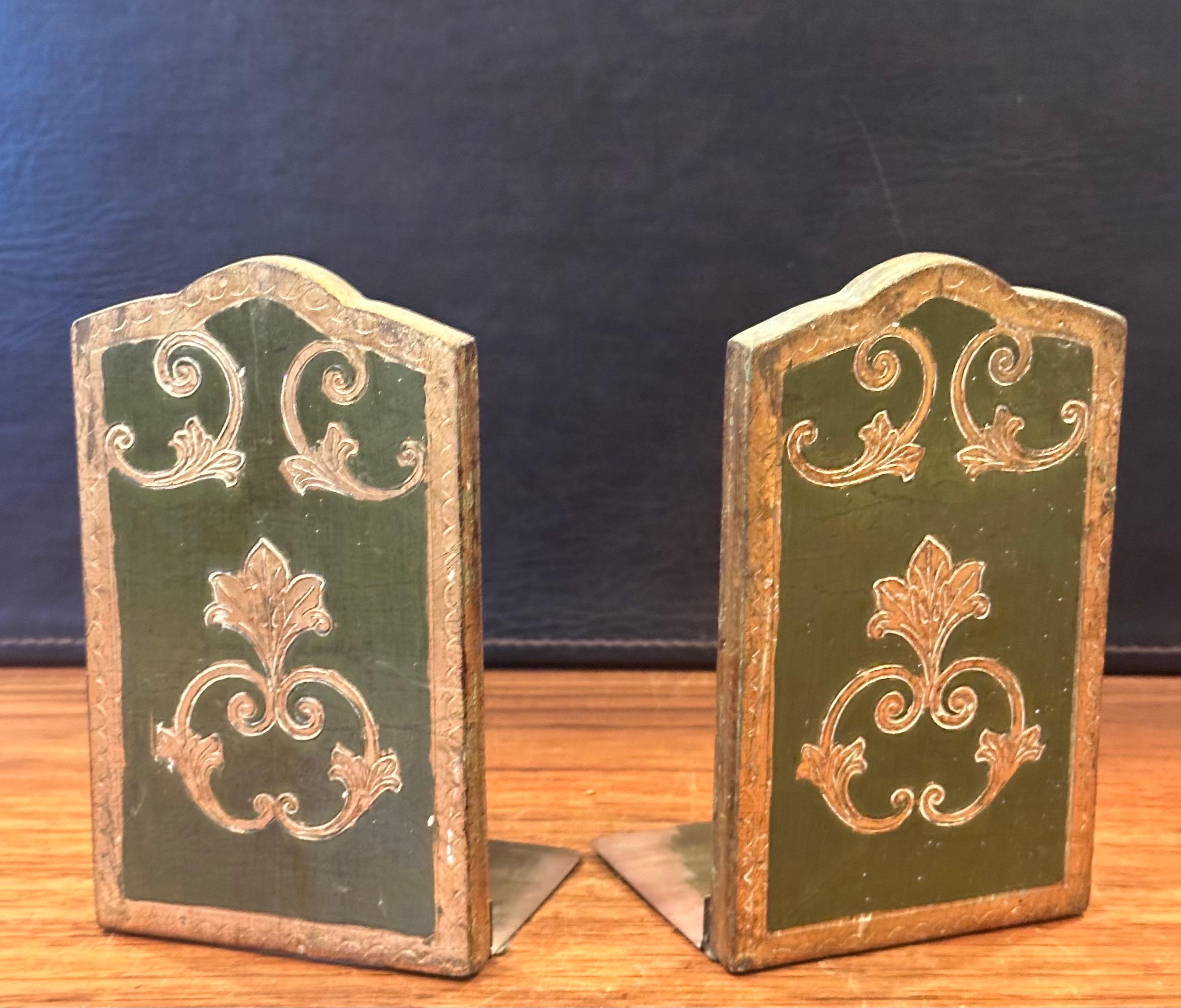 20th Century Pair of Italian Gold Gilt Folding Bookends by Franco Tacchi For Sale