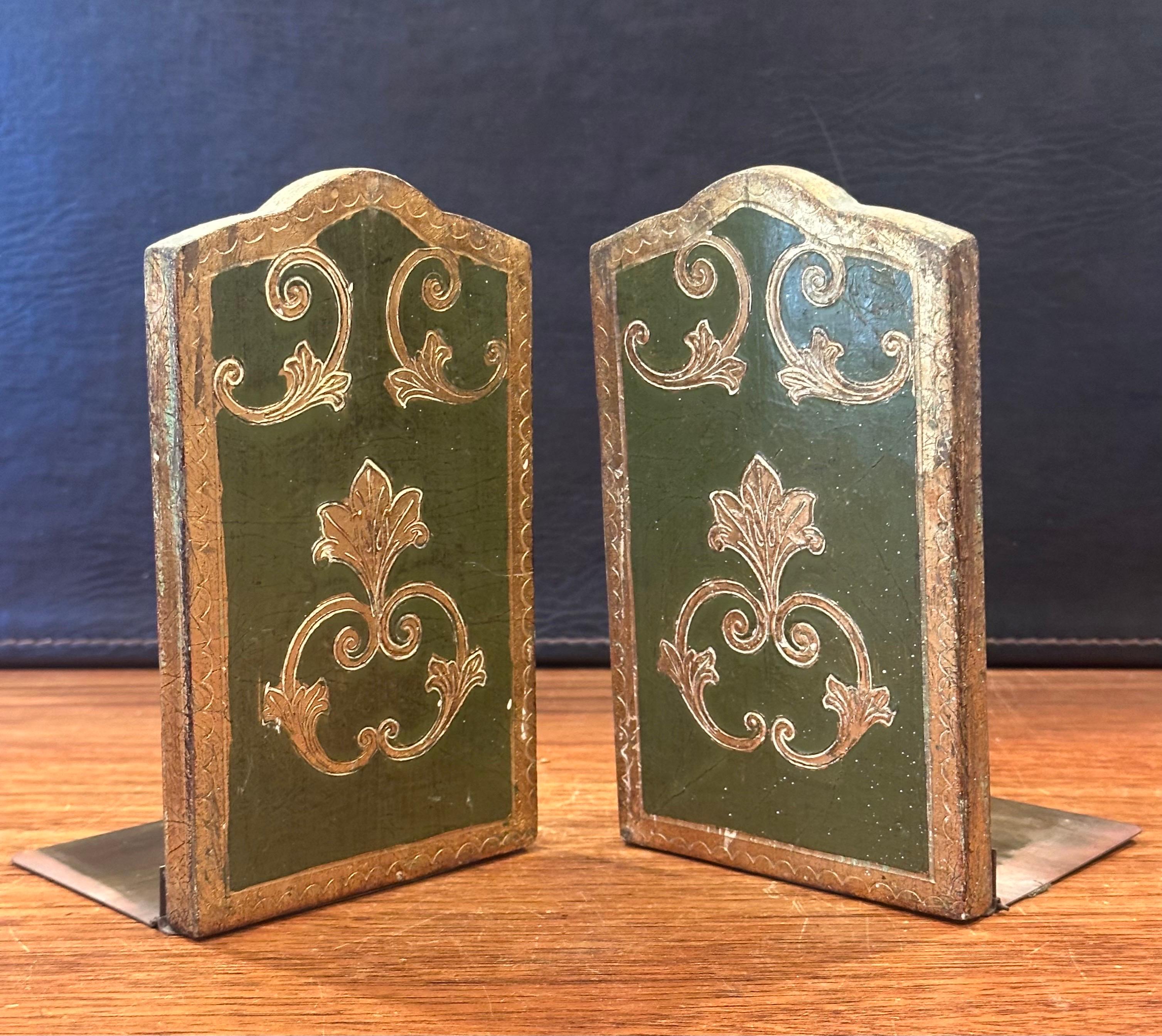 Pair of Italian Gold Gilt Folding Bookends by Franco Tacchi For Sale 1
