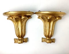 Pair of Italian Gold Gilt Wall Shelfs