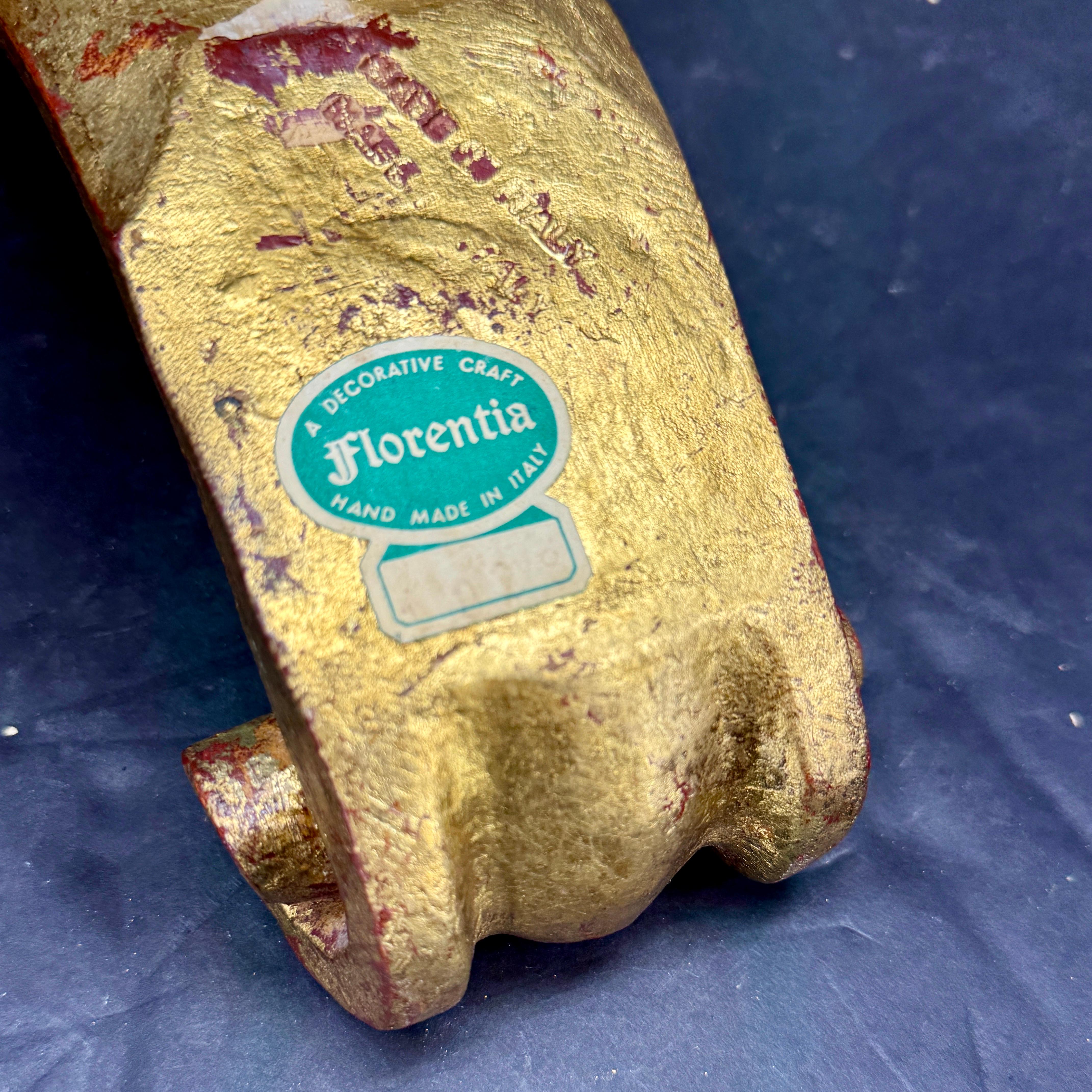 Pareja de repisas o ménsulas italianas de acanto de madera dorada en venta 7