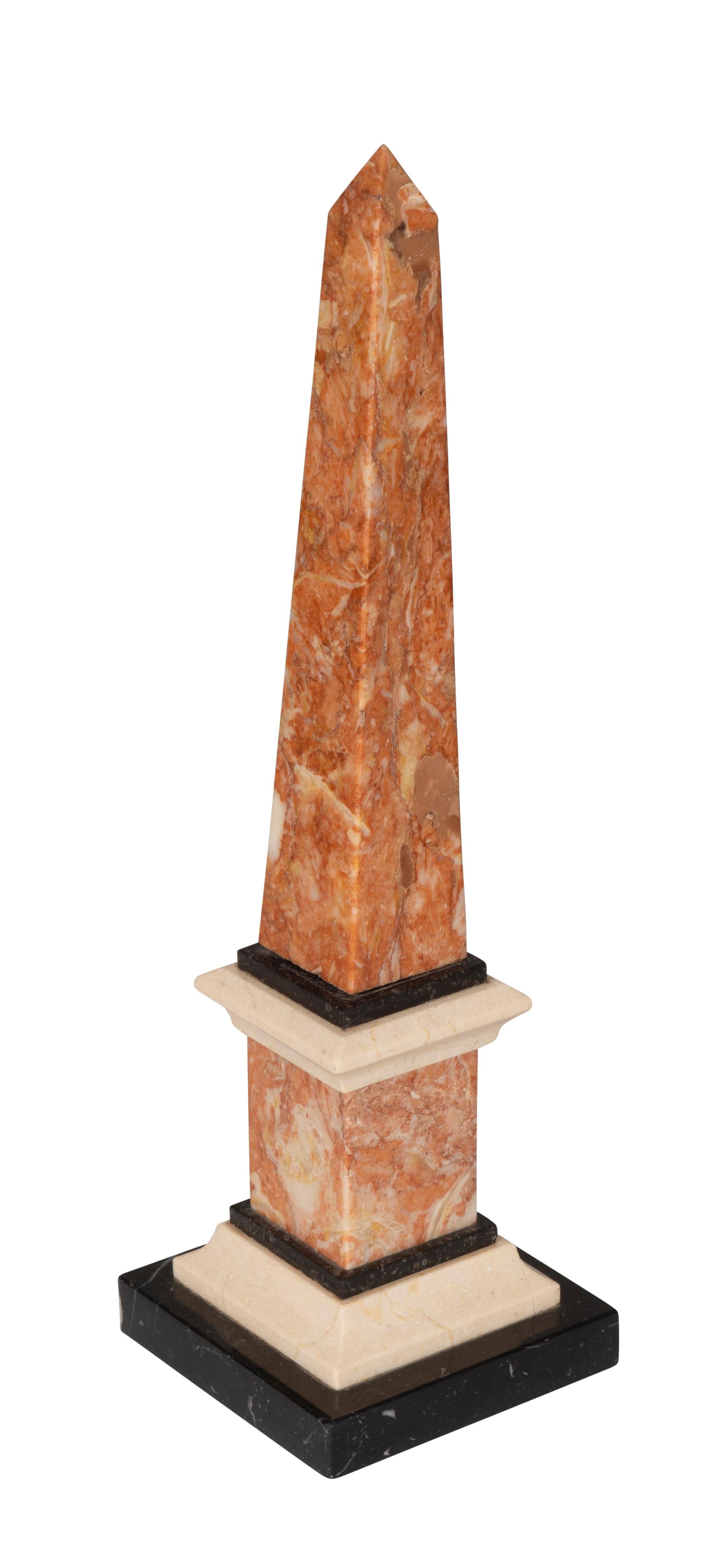 19th Century Pair Of Italian Grand Tour Marble Obelisks For Sale