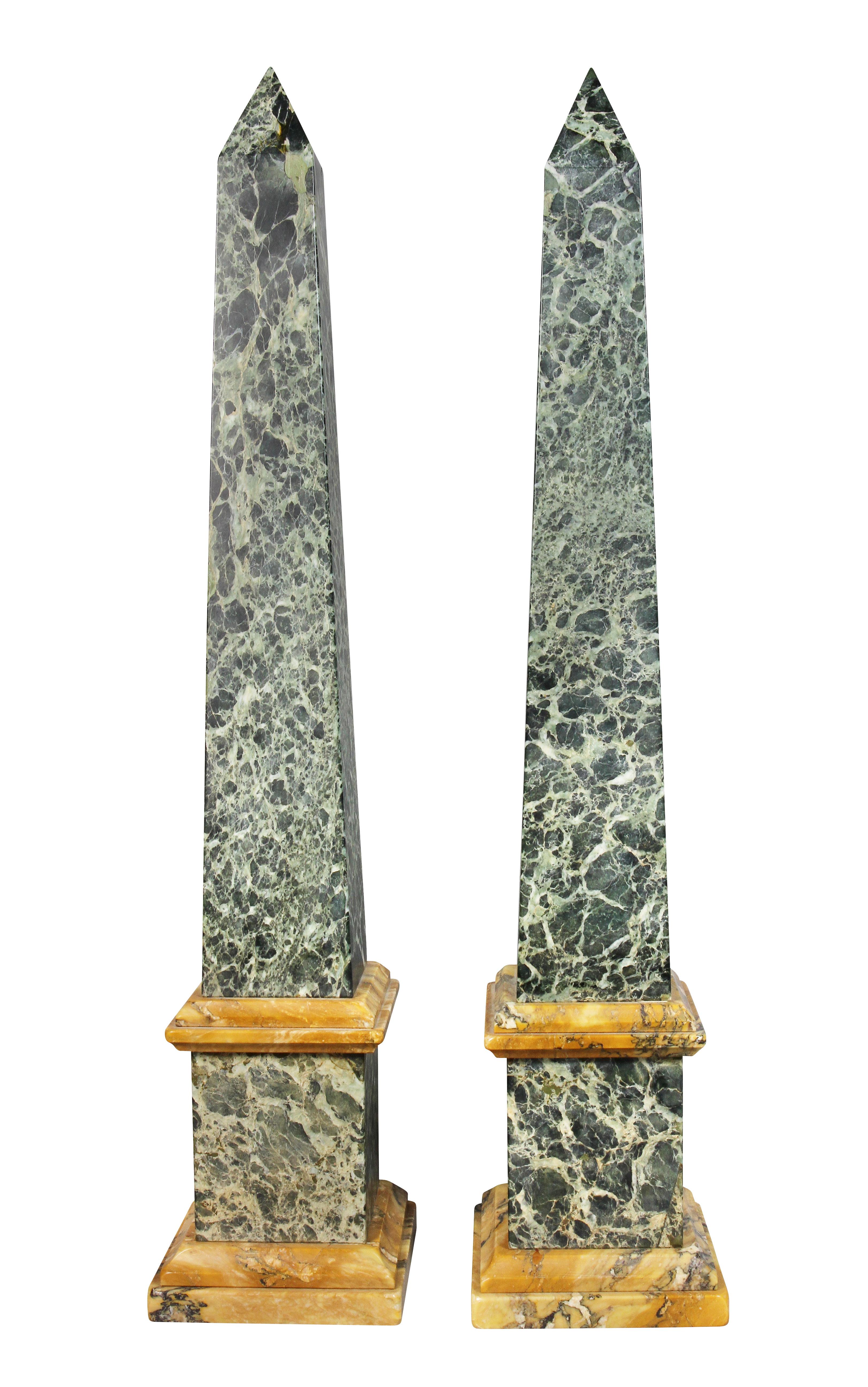 Pair of Italian Grand Tour Marble Obelisks 2