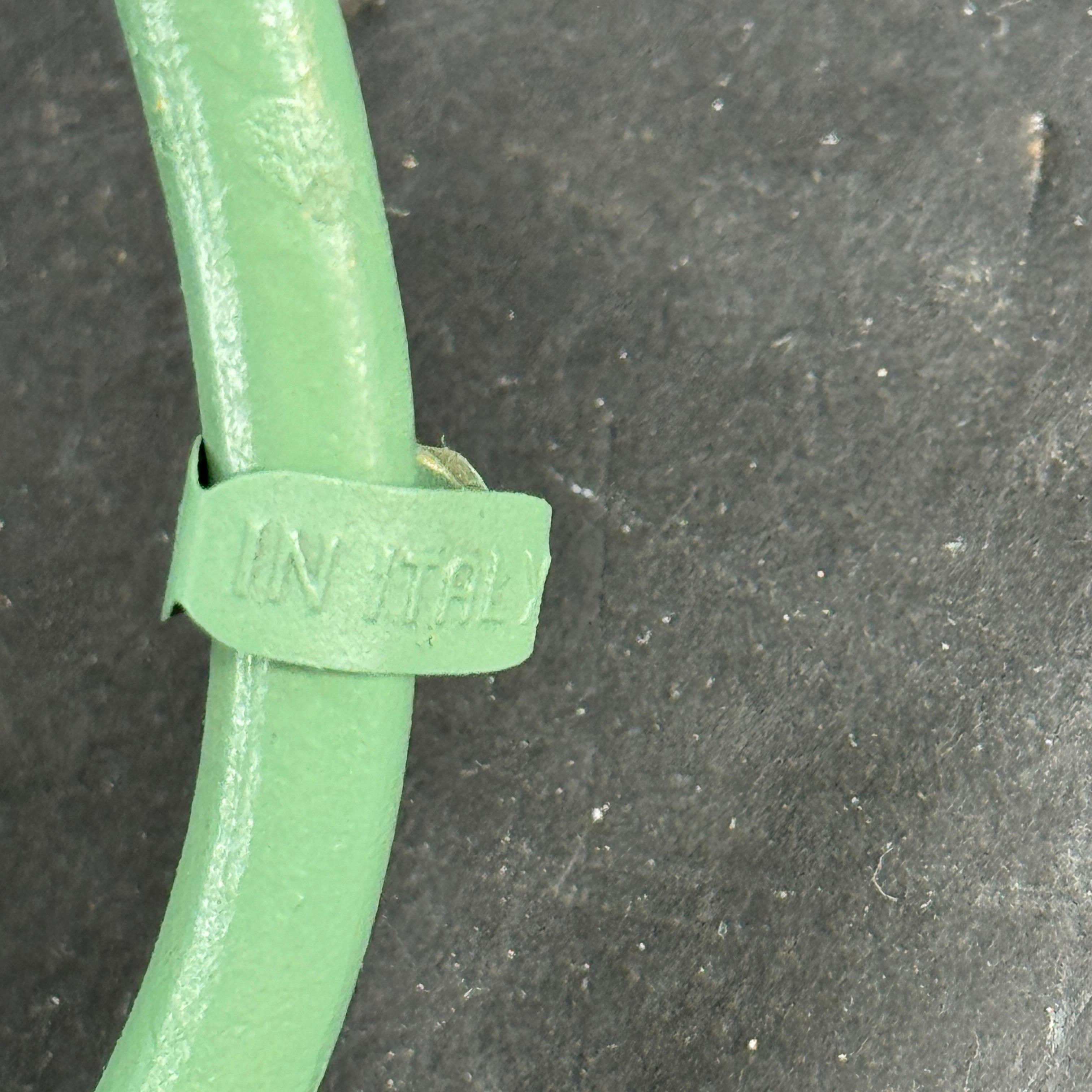 Coppia di candele da parete italiane in metallo verniciato verde Greene & Greene 5