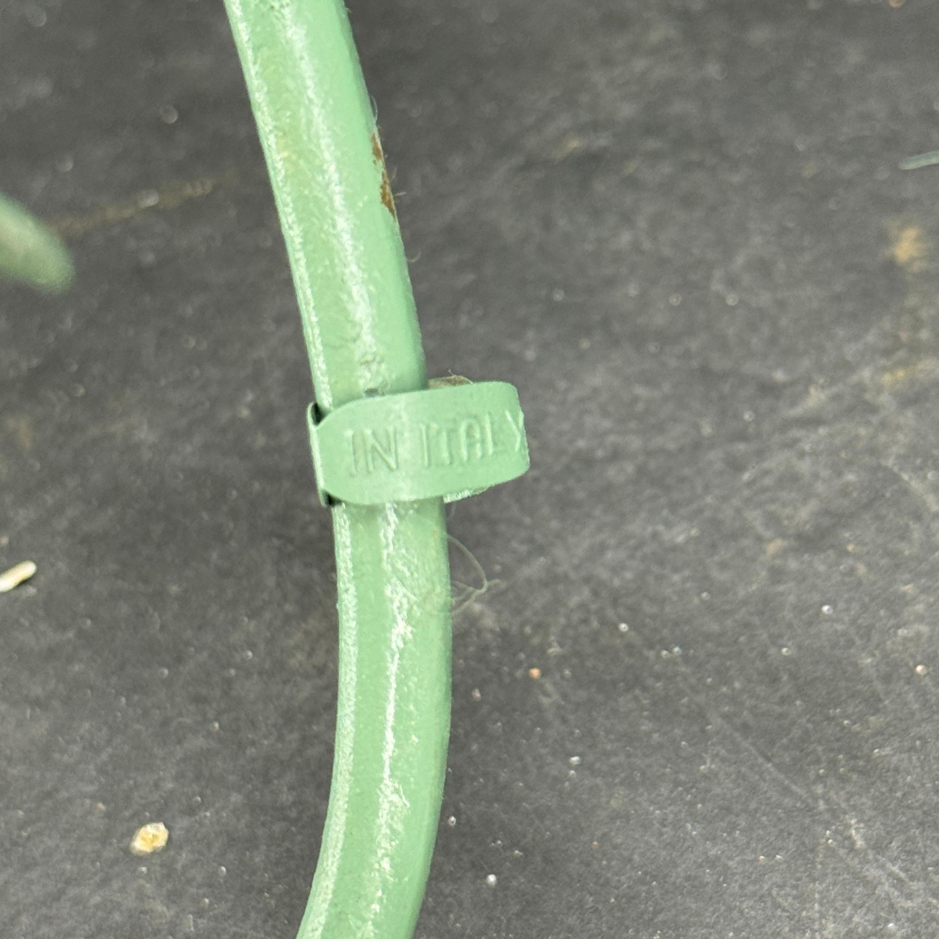 Coppia di candele da parete italiane in metallo verniciato verde Greene & Greene 1