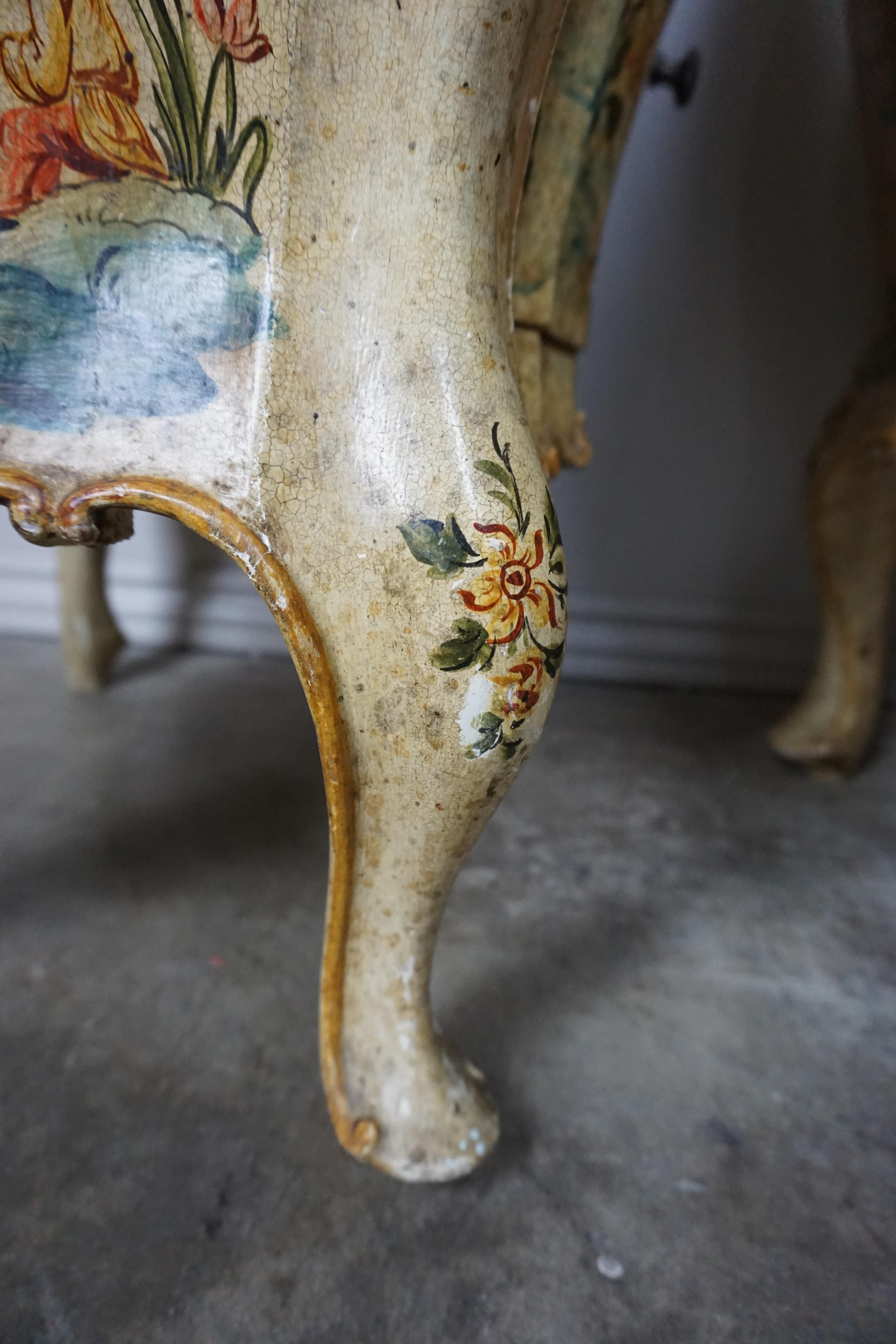 Pair of Italian Hand Painted Chinoiserie Chests, circa 1920 4