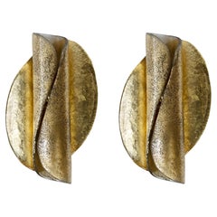 Pair of Italian Handmade Murano Glass Wall Light Sconces