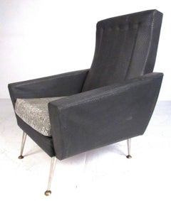 Pair of Italian High Back Lounge Chairs
