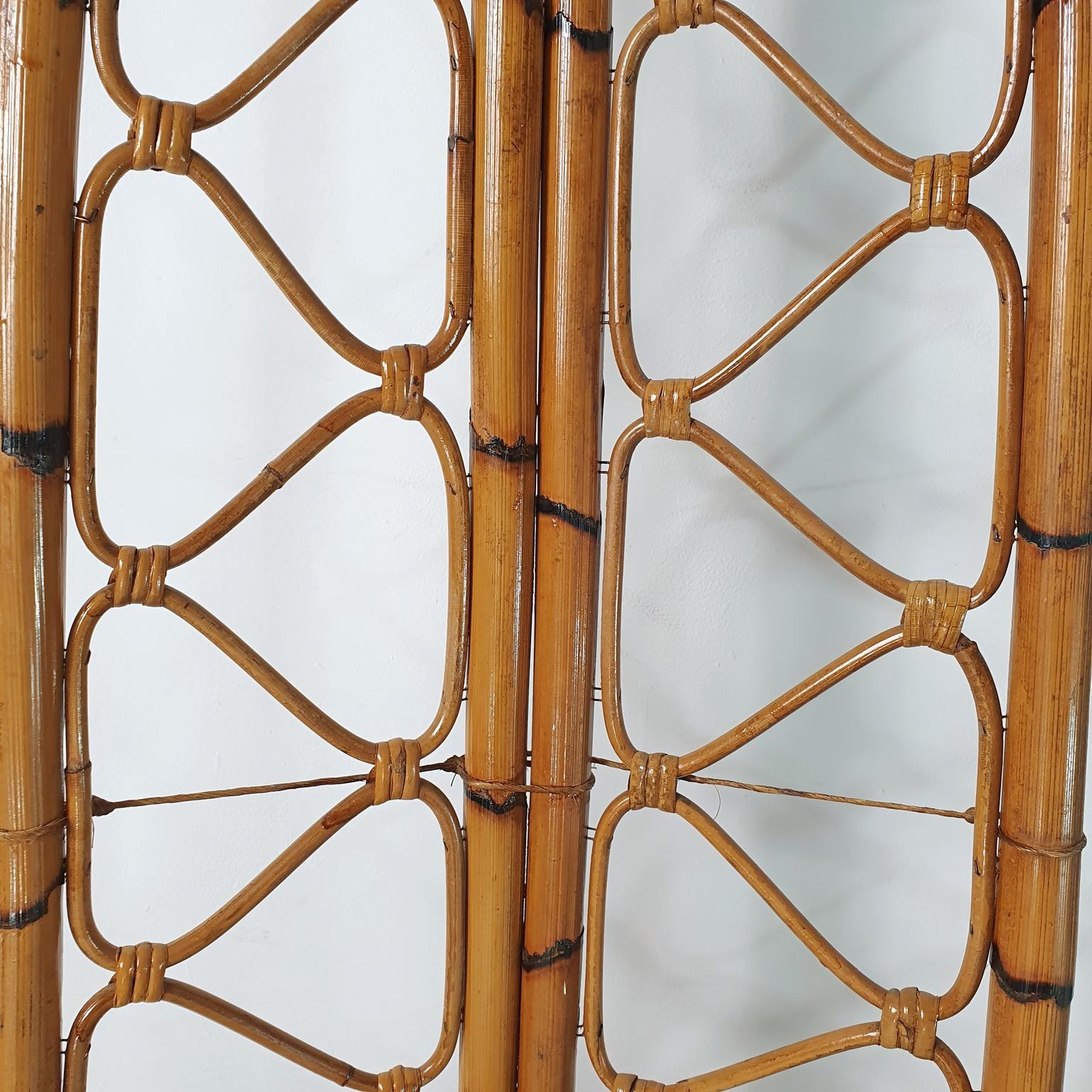 Pair of Italian Highbacked Bamboo Easy Chairs, 1950's 2