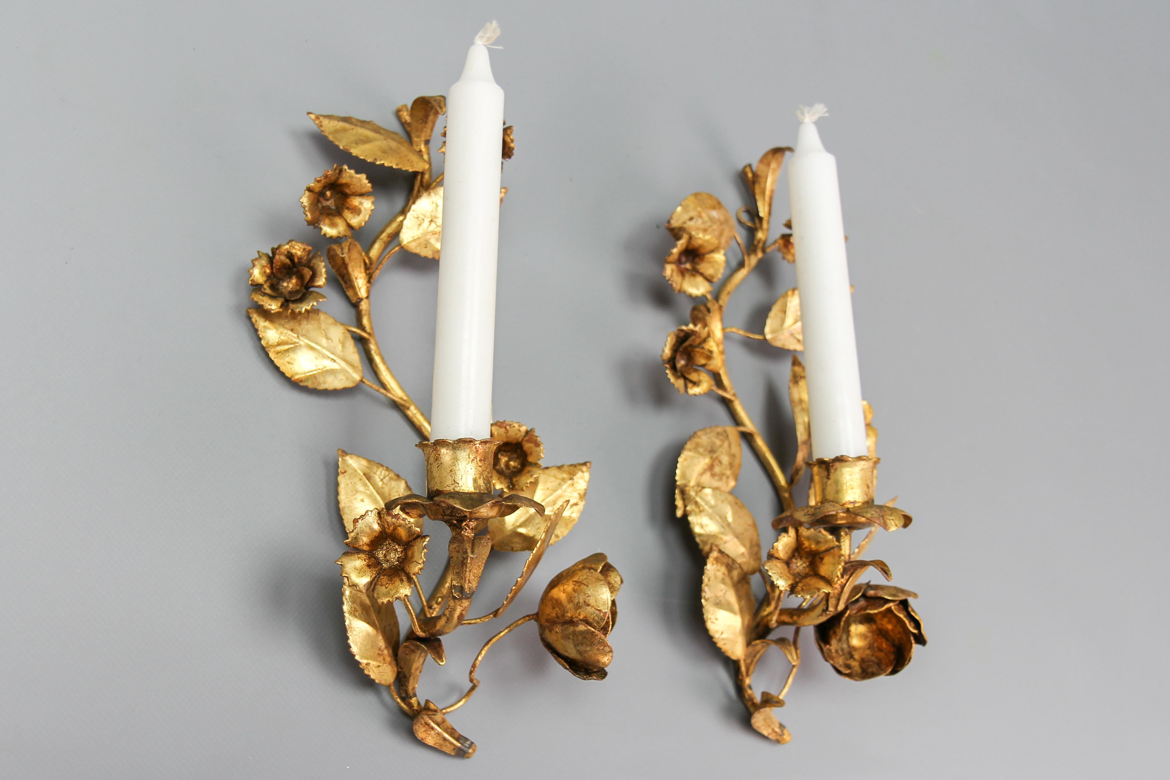 antique gold candle wall sconces