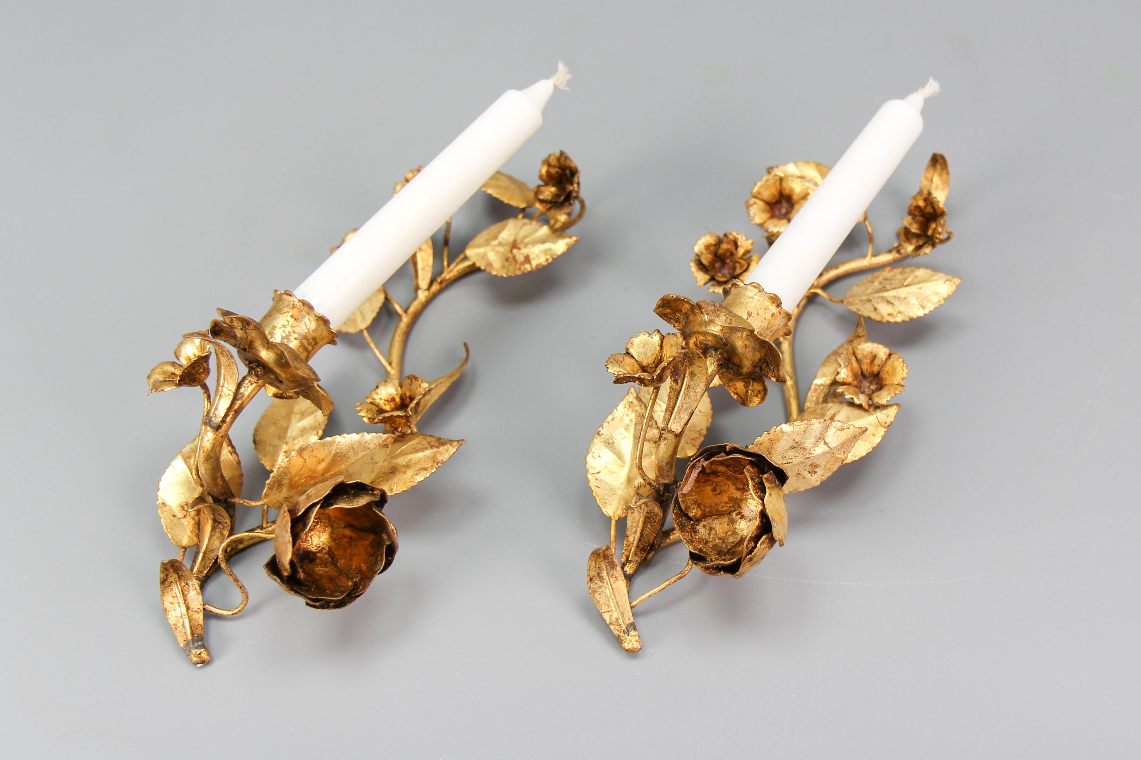 gold candle wall sconces