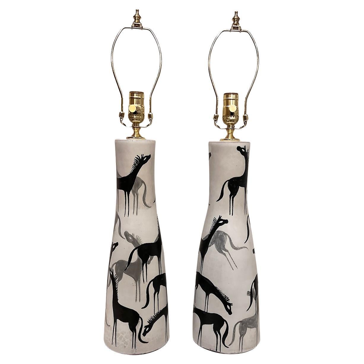 Pair of Italian Horses Lamp