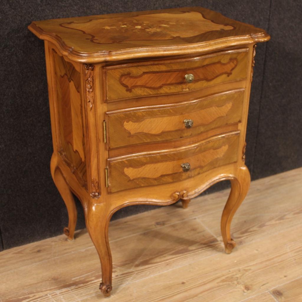 Pair of Italian Inlaid Bedside Tables, 20th Century For Sale 6