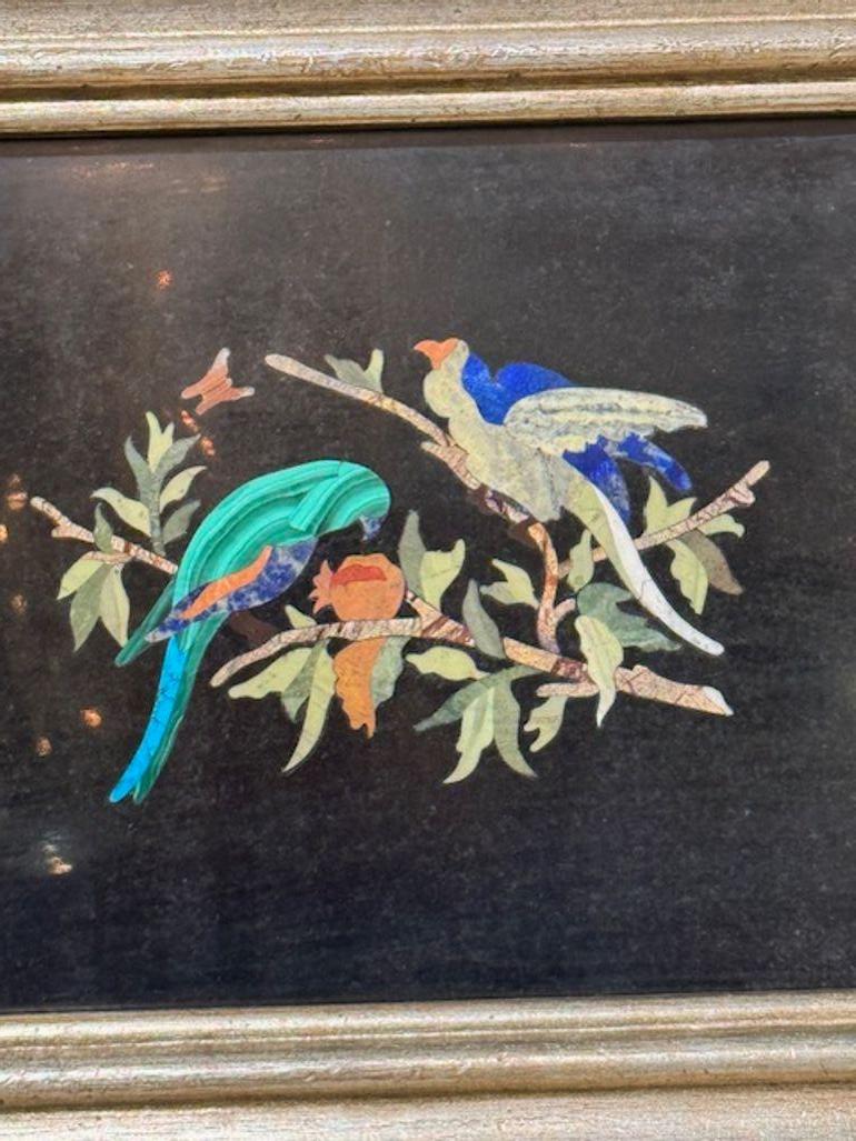 Pareja de placas italianas de mármol con incrustaciones en Bueno estado para la venta en Dallas, TX