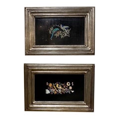 Pair of Italian Inlaid Marble Plaques