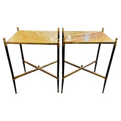 Pair of Italian Jansen Manner Side Tables