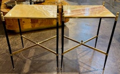 Pair of Italian Jansen Manner Side Tables