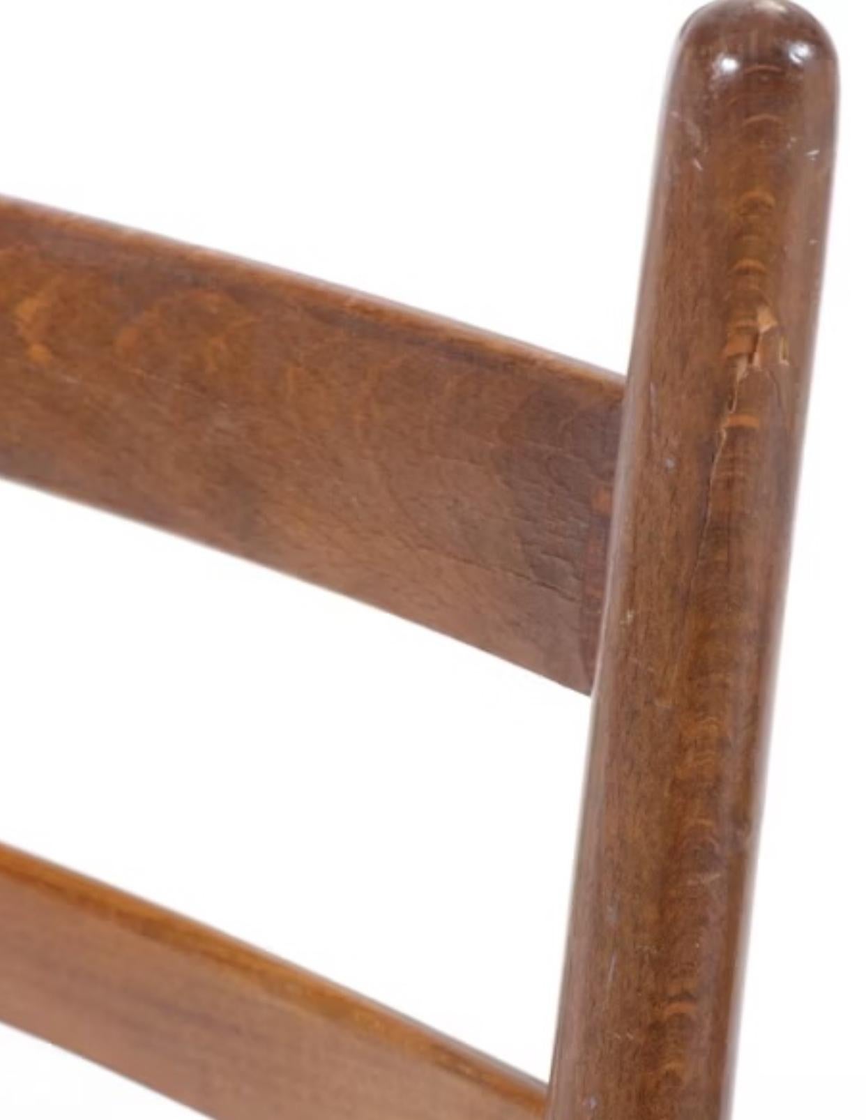 Pair of Italian Ladder Back Chairs with Woven Rush Seats, Gio Ponti attributed. (Binse) im Angebot