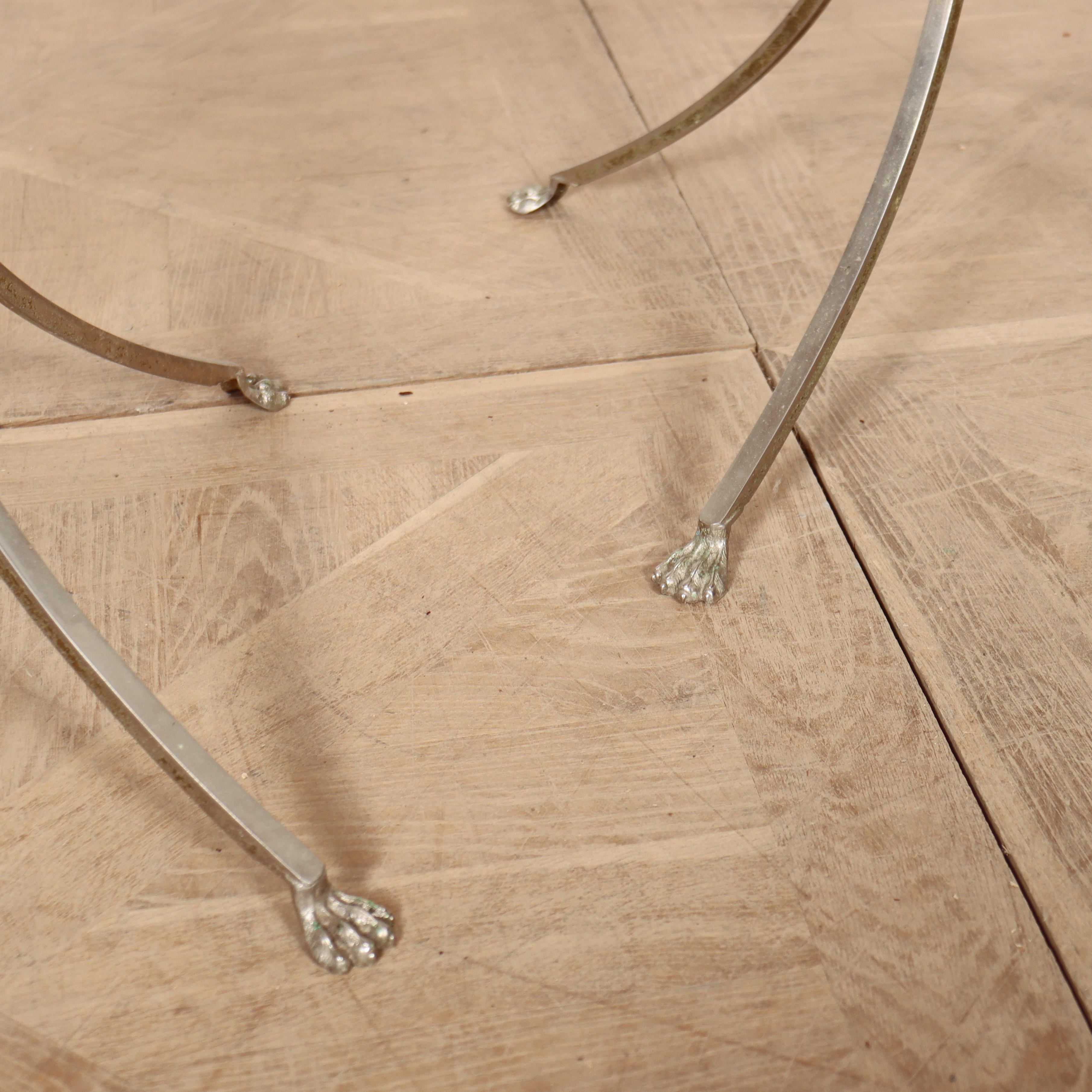Métal Paire de tables de lampe italiennes en vente