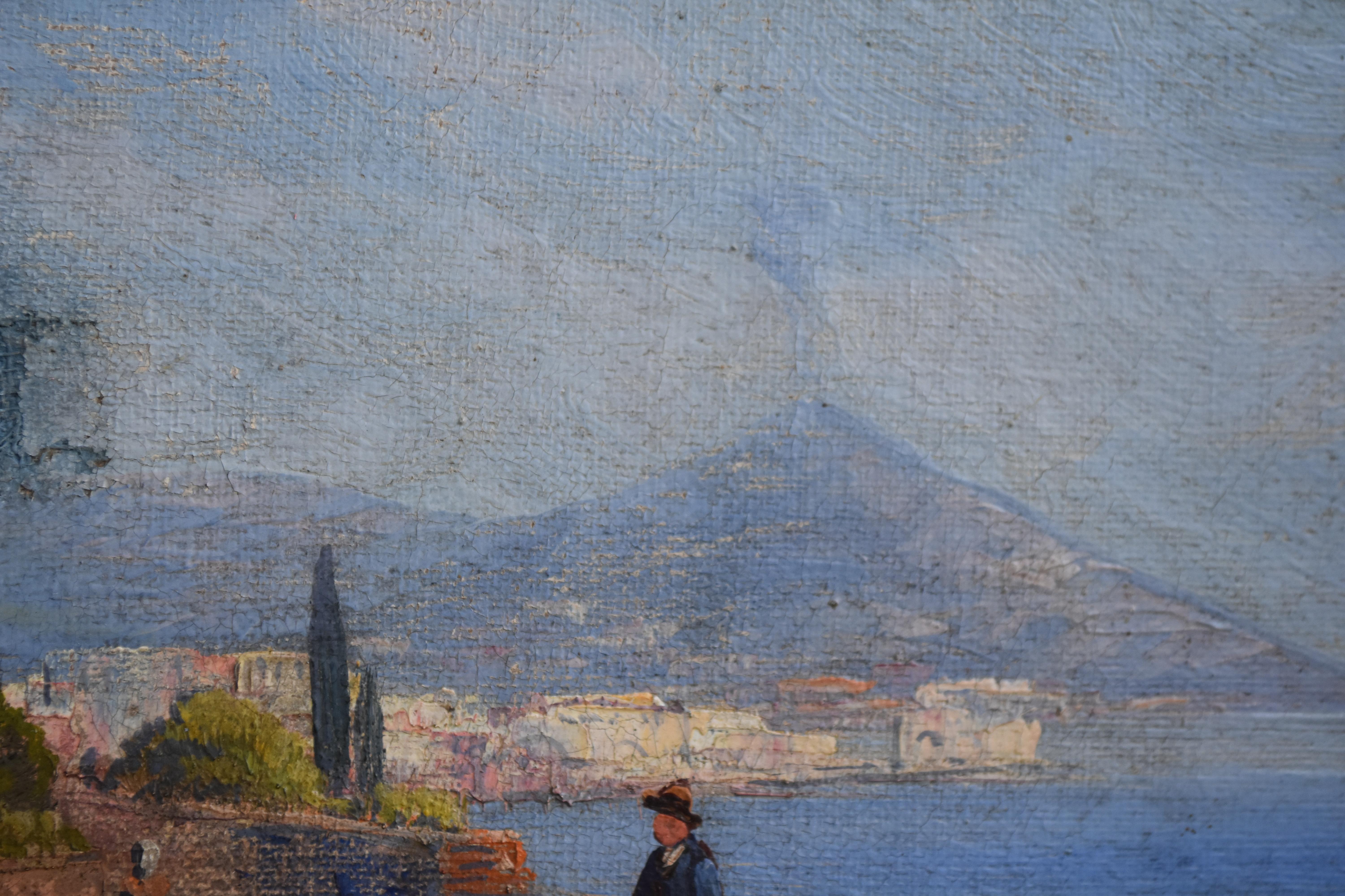Pair of Italian Landscape Oil on Canvas Signed Pietro Toretti 3