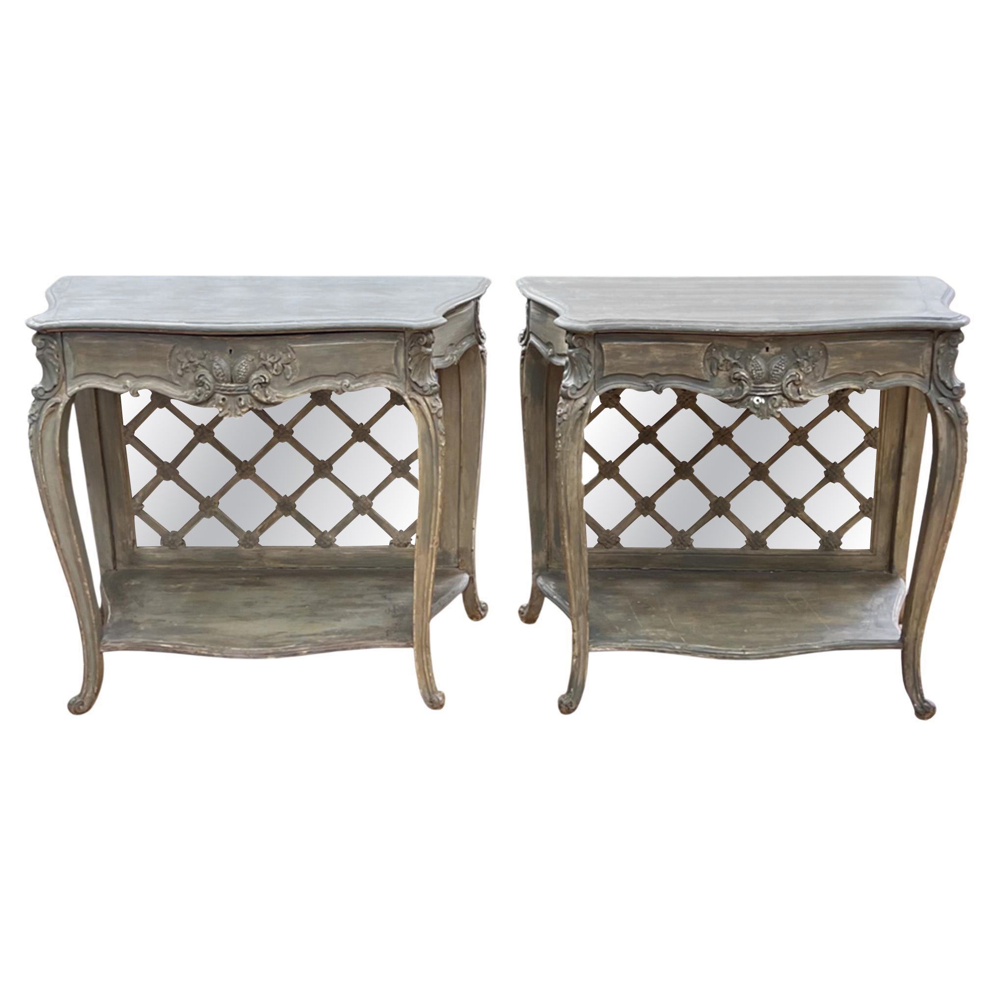 Pareja de consolas italianas del siglo XIX