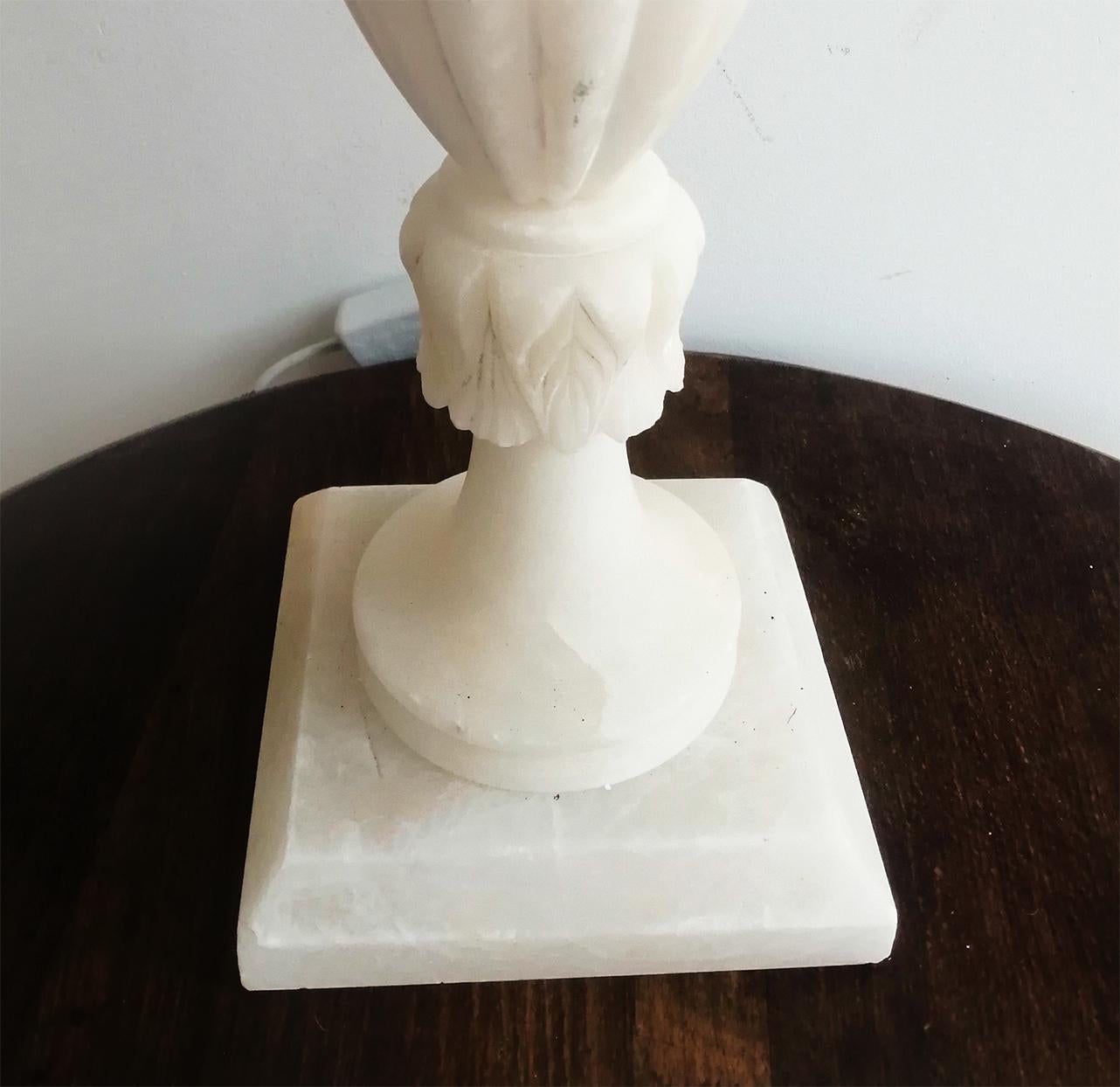 Lampes de bureau - Albâtre   Couleur blanche Italie mi-siècle moderne 3