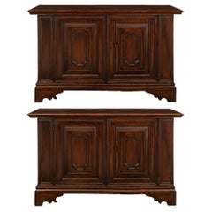 Pair of Italian Late 17th Century Walnut Credenzas from Tuscany