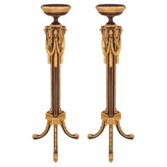 Antique Pair of Italian Late 18th Century Neo-Classical St. Torchière Pedestal Stands