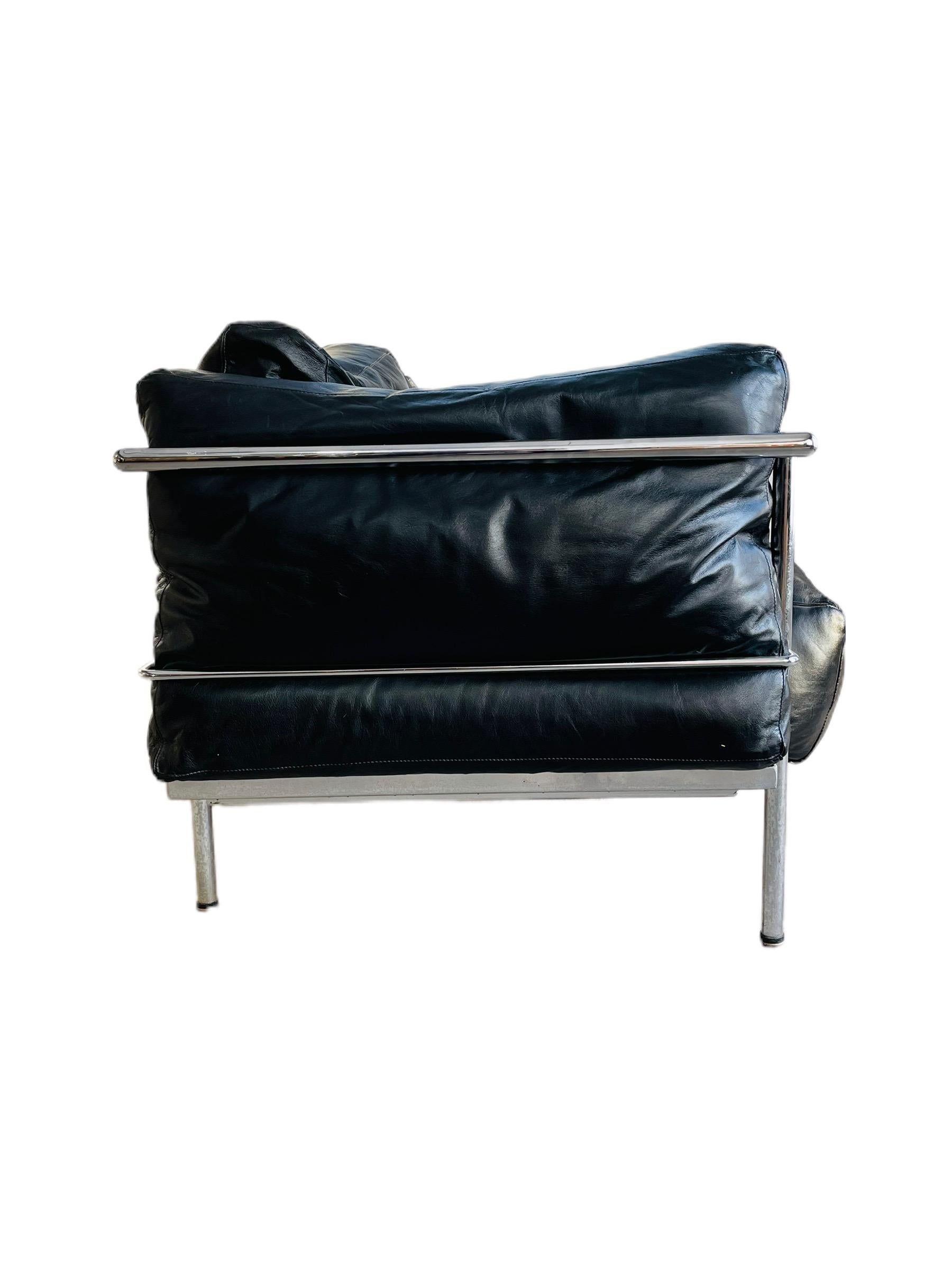 Pair of Italian Le Courbiser LC2 Leather Sofa 1