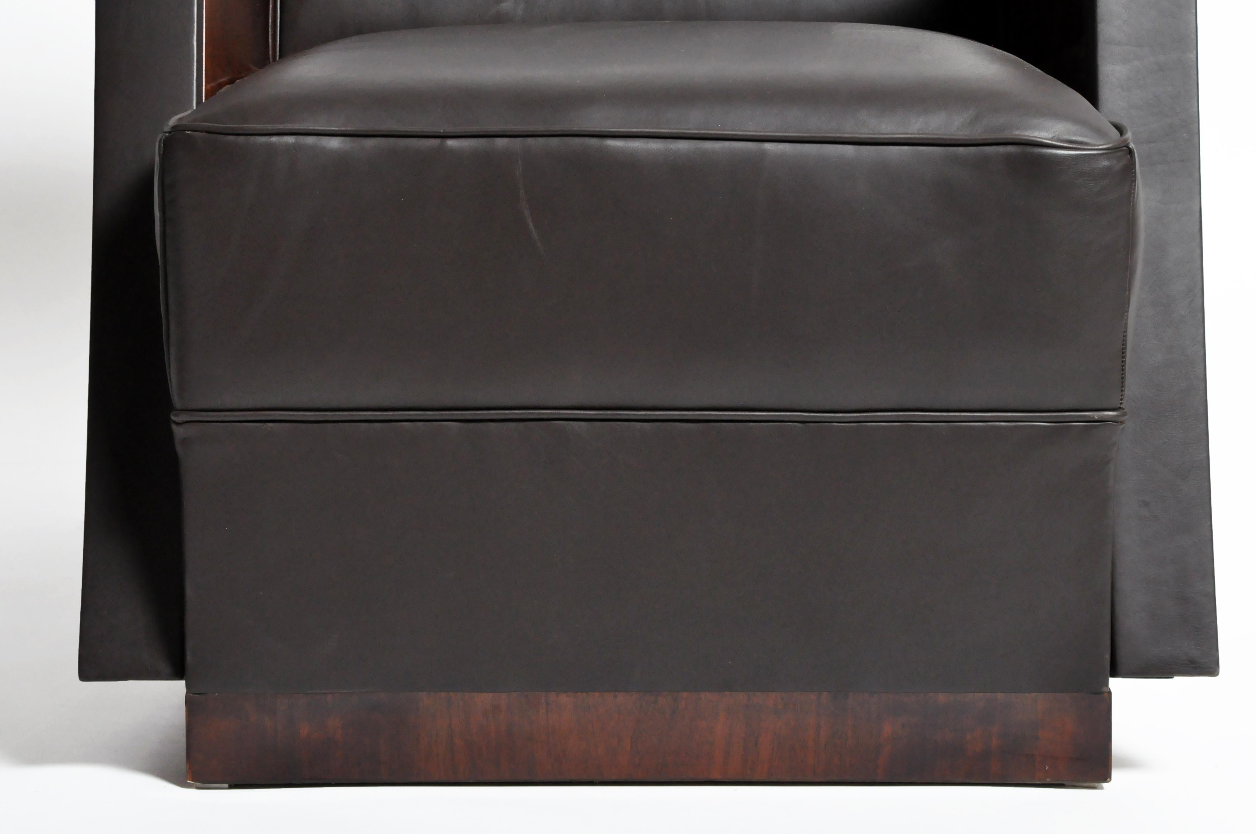 Pair of Italian Leather Armchairs 7