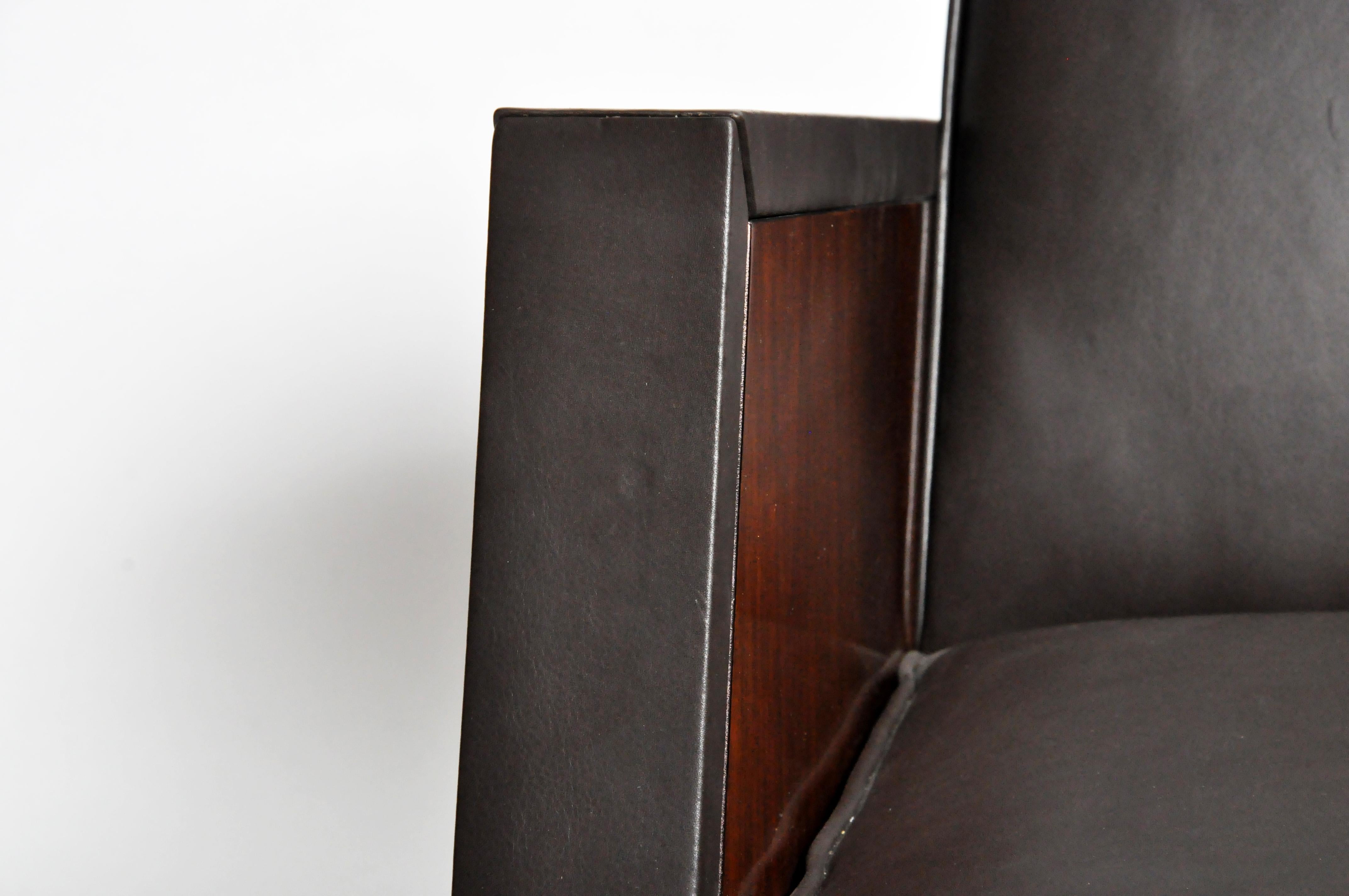 Pair of Italian Leather Armchairs 8