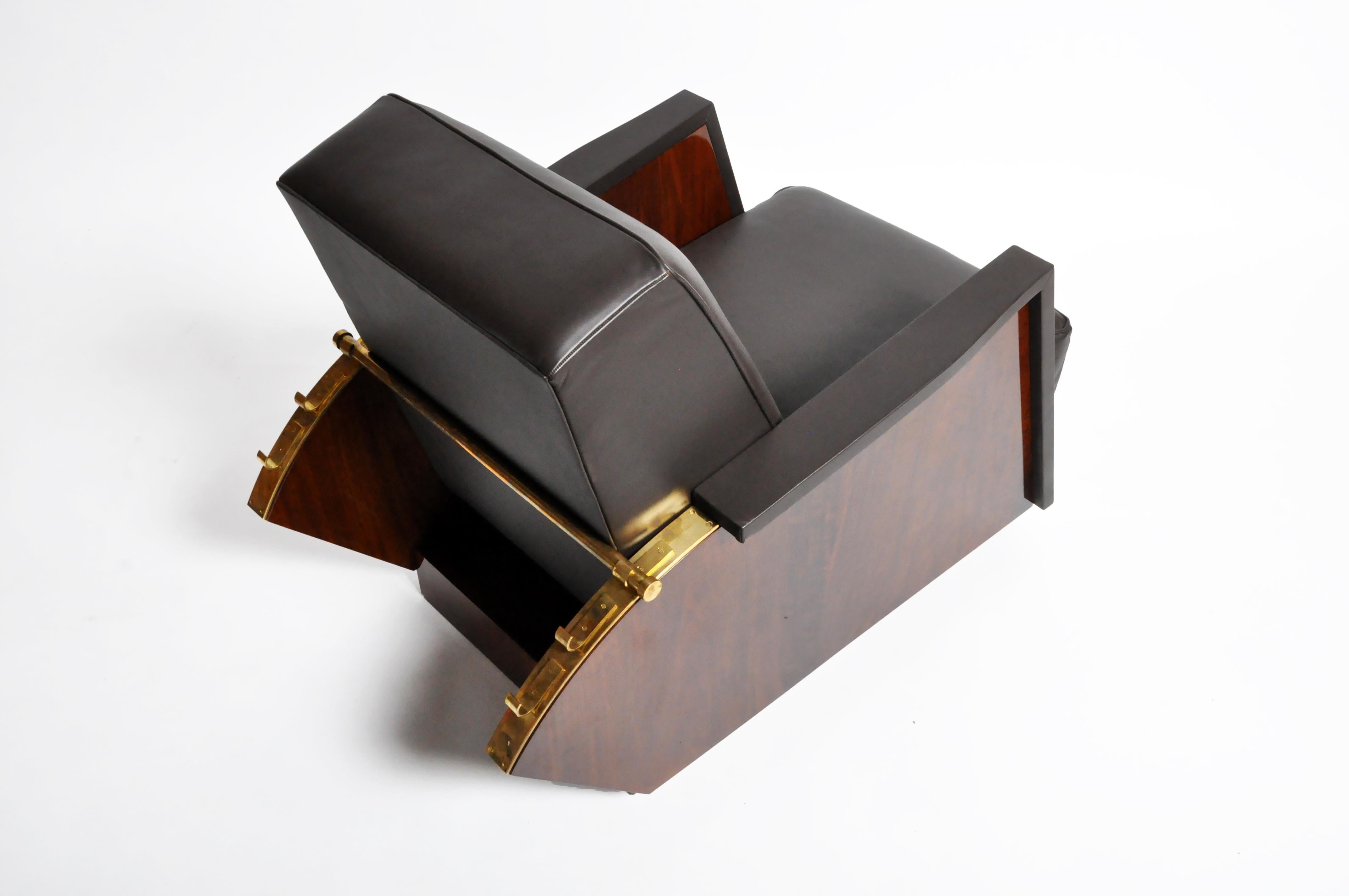 Pair of Italian Leather Armchairs 3