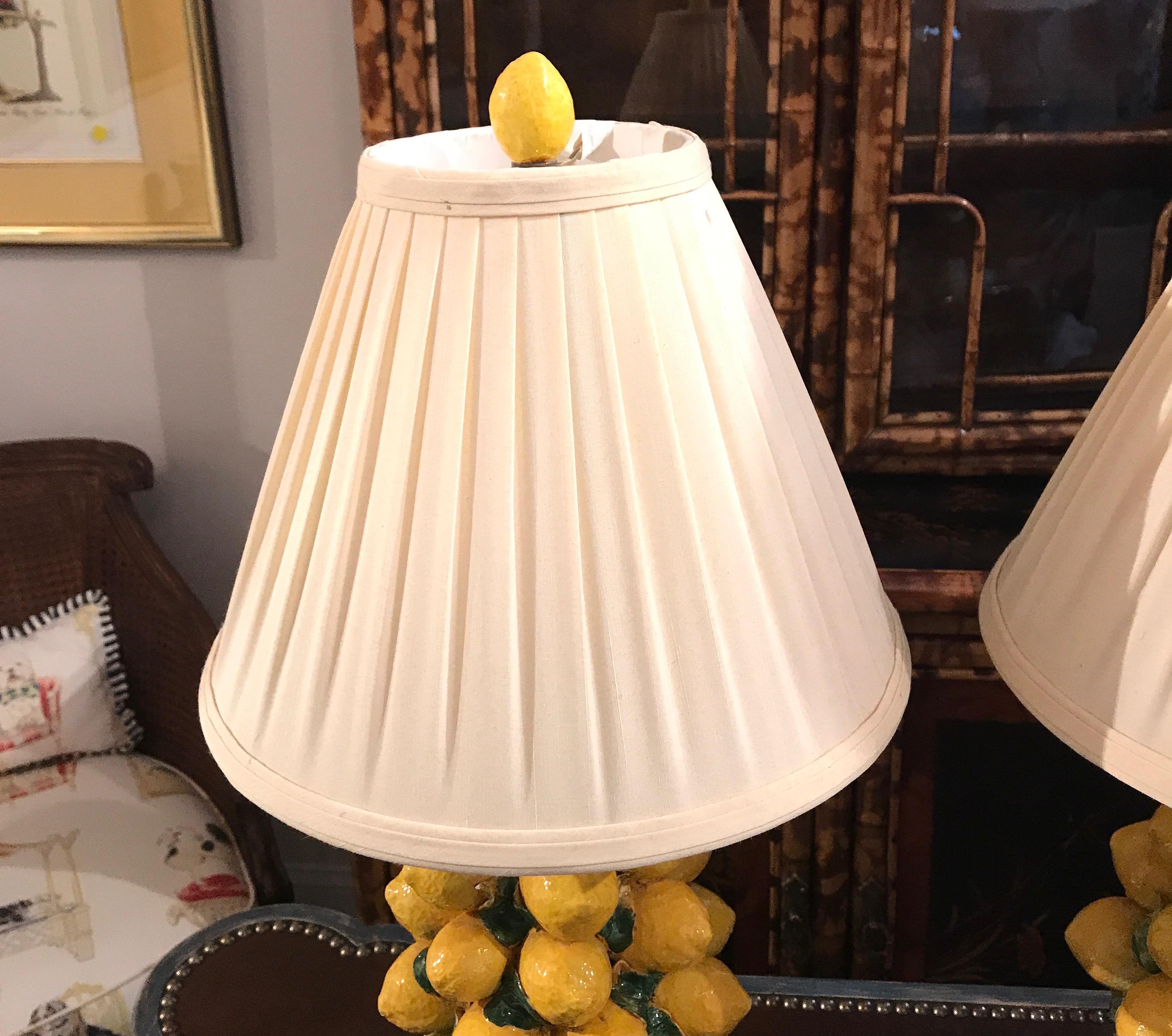 vintage lemon lamp