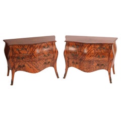 Pair of Italian Louis XV Bombe Commodinis