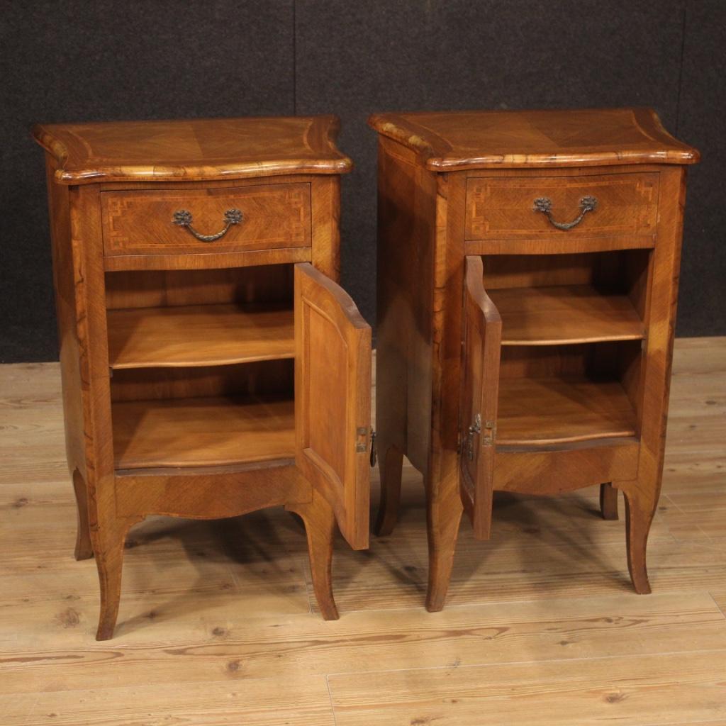 Pair of Italian Louis XV Style Bedside Tables, 20th Century For Sale 7