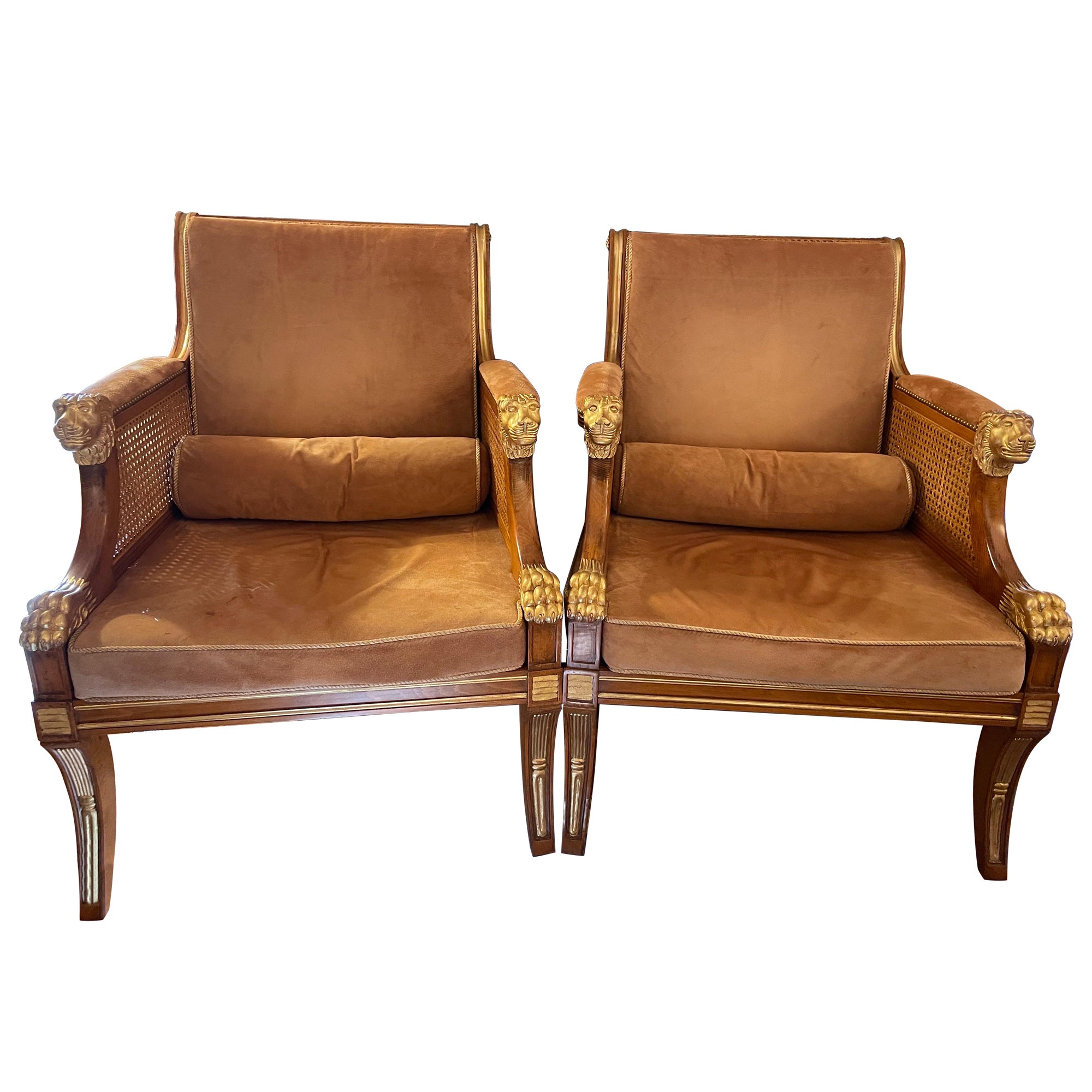 Paire de chaises longues italiennes uniques en vente