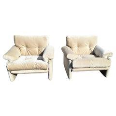 Pair of Italian Lounge chairs by Afra &Tobia Scarpa