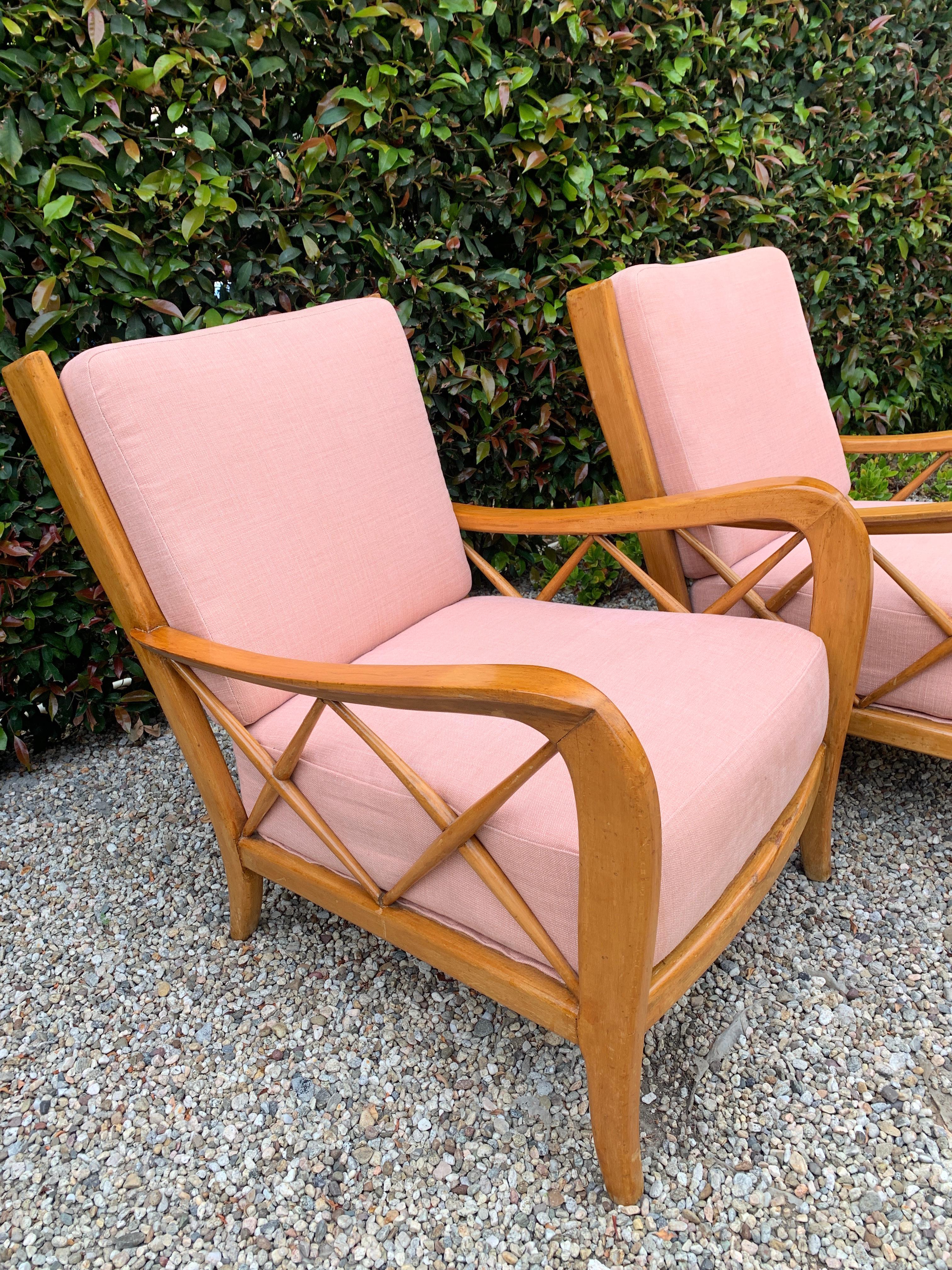 Pair of Italian Lounge Chairs by Paolo Buffa 4