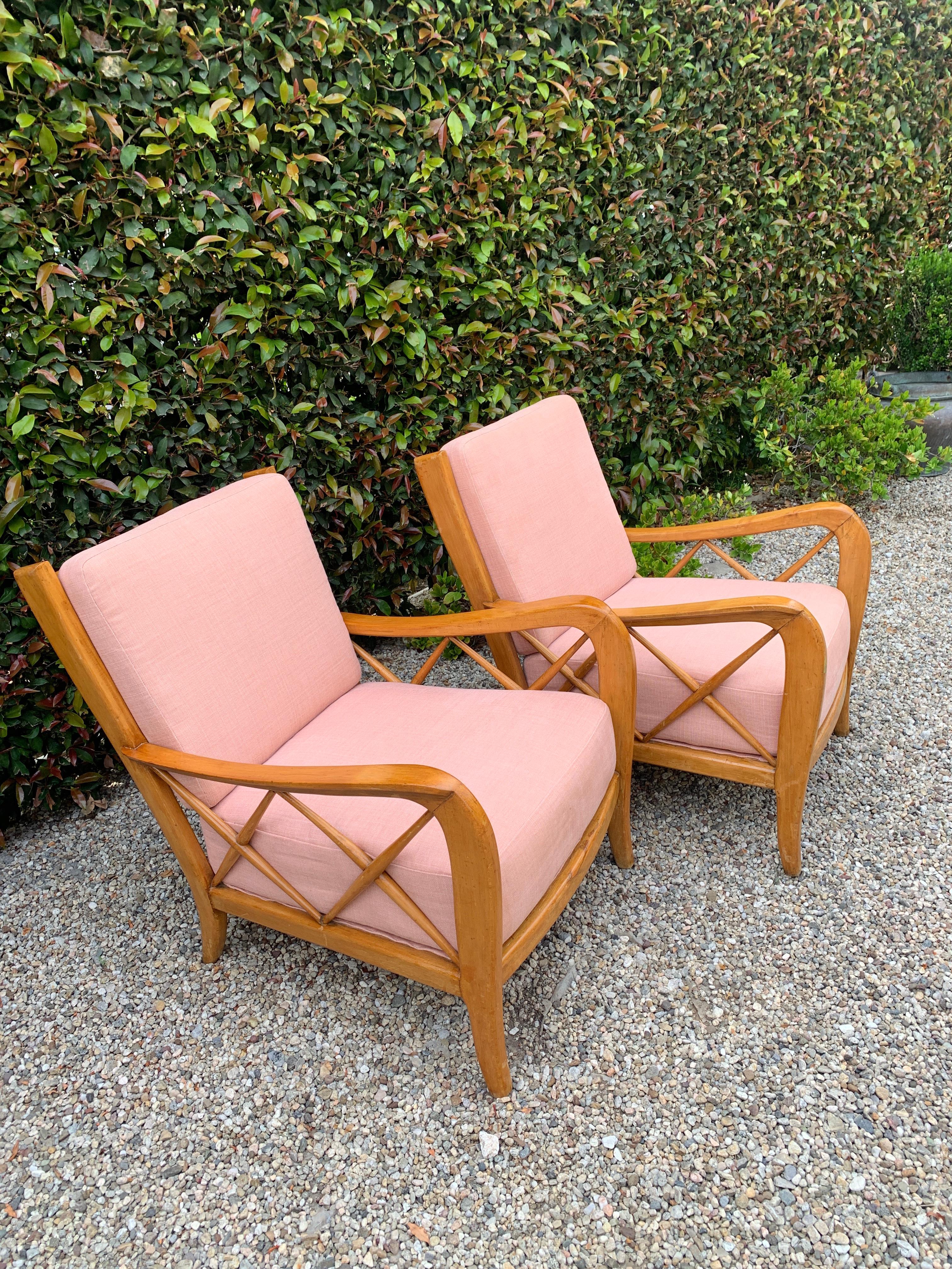 Pair of Italian Lounge Chairs by Paolo Buffa 5