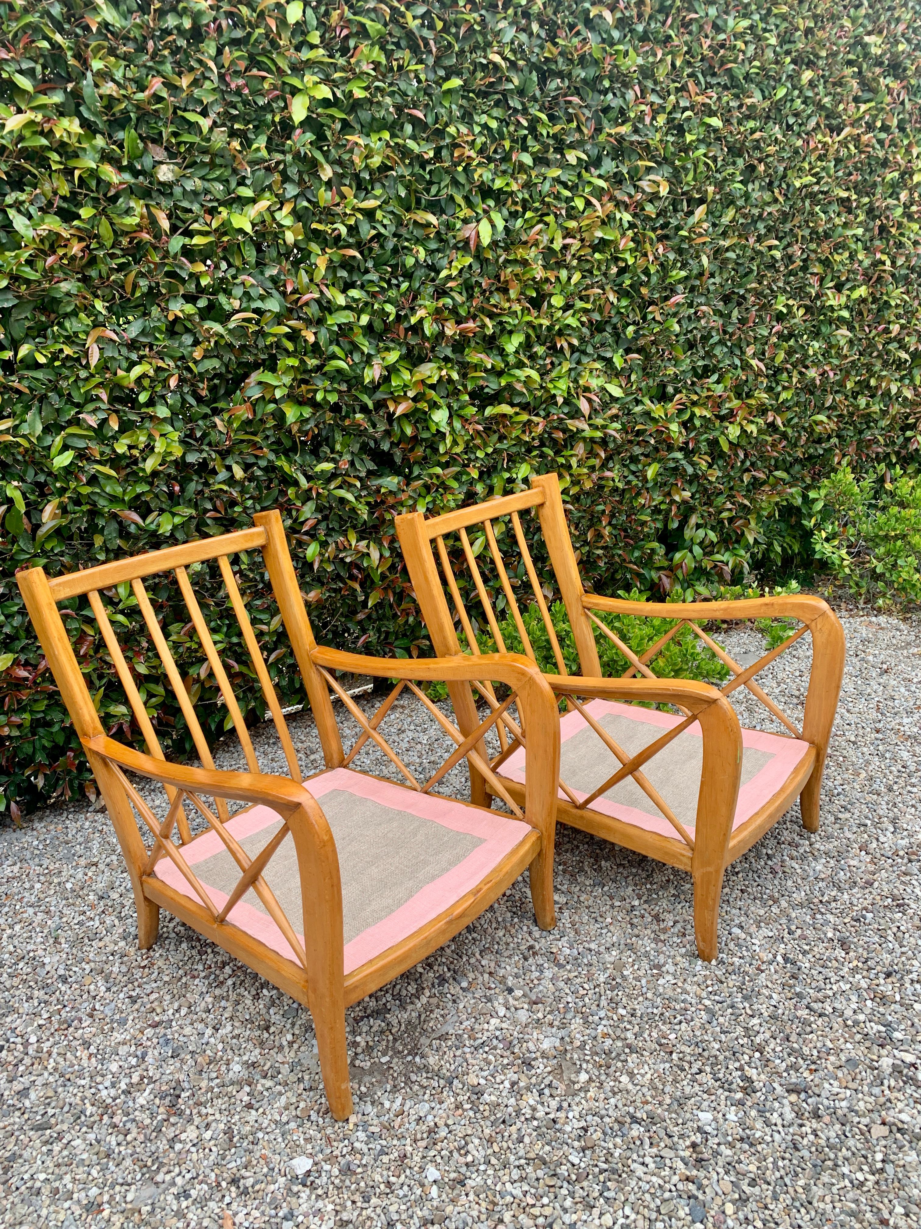 Pair of Italian Lounge Chairs by Paolo Buffa 6