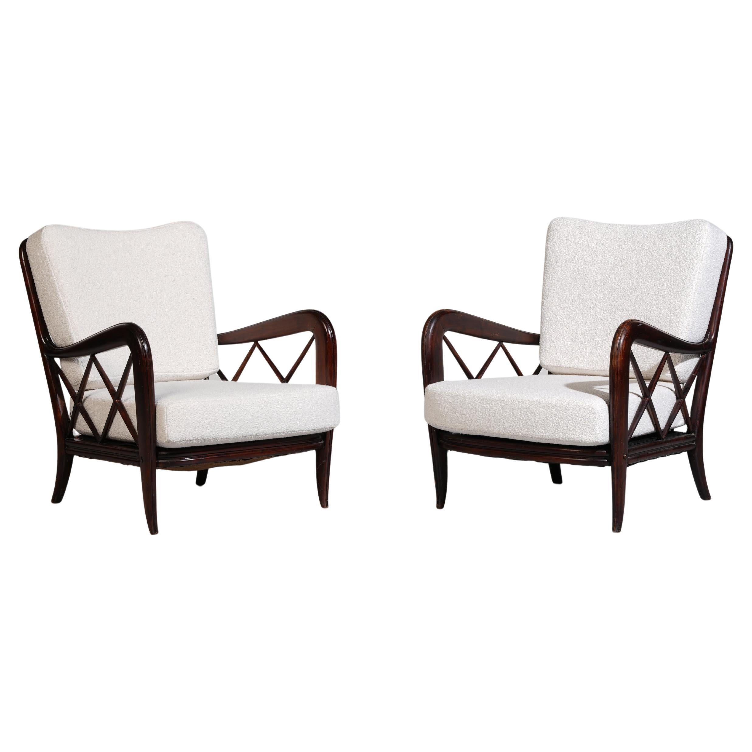 Pair of Italian Lounge Chairs by Paolo Buffa, Italy 1940s