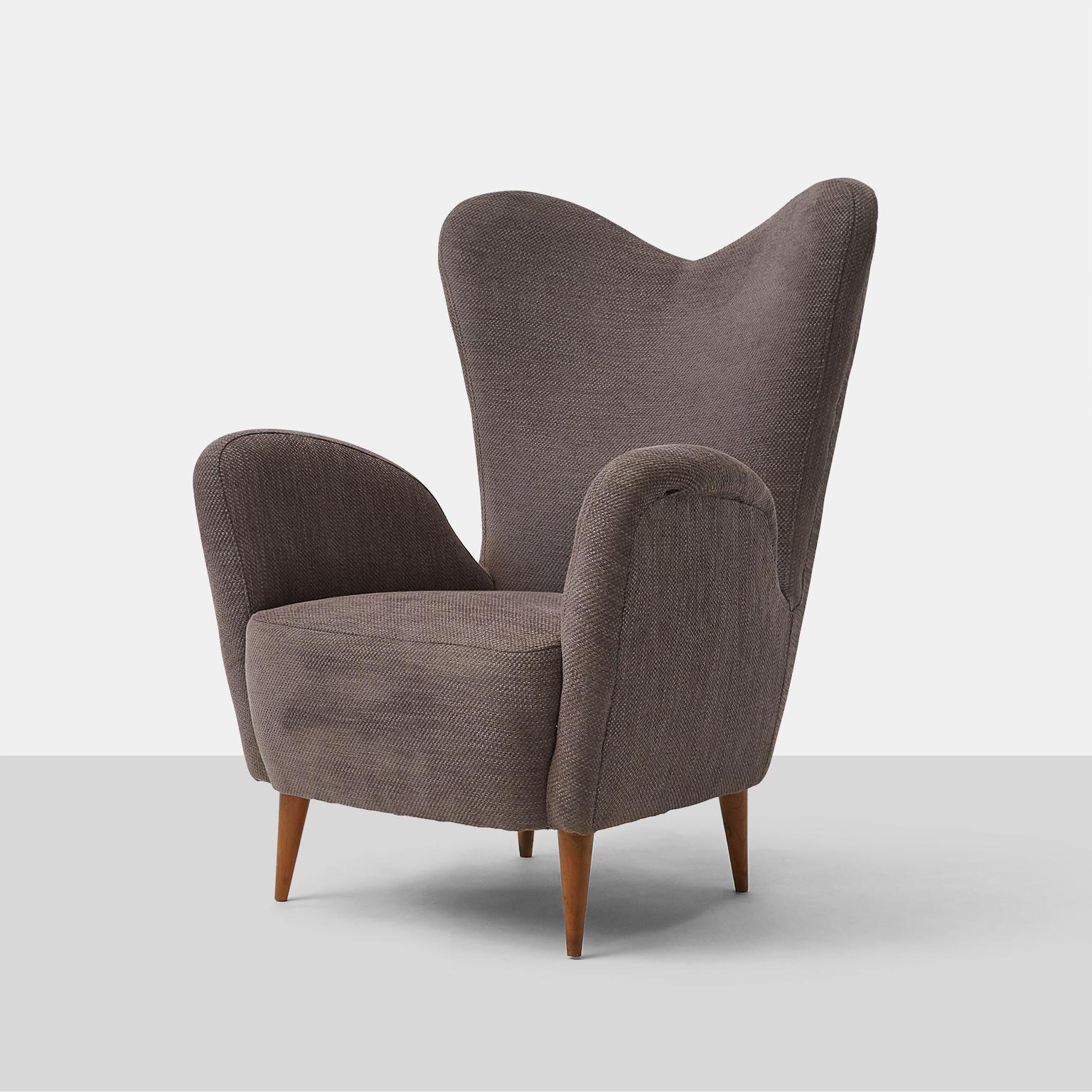 Modern Pair of Italian Lounge Chairs