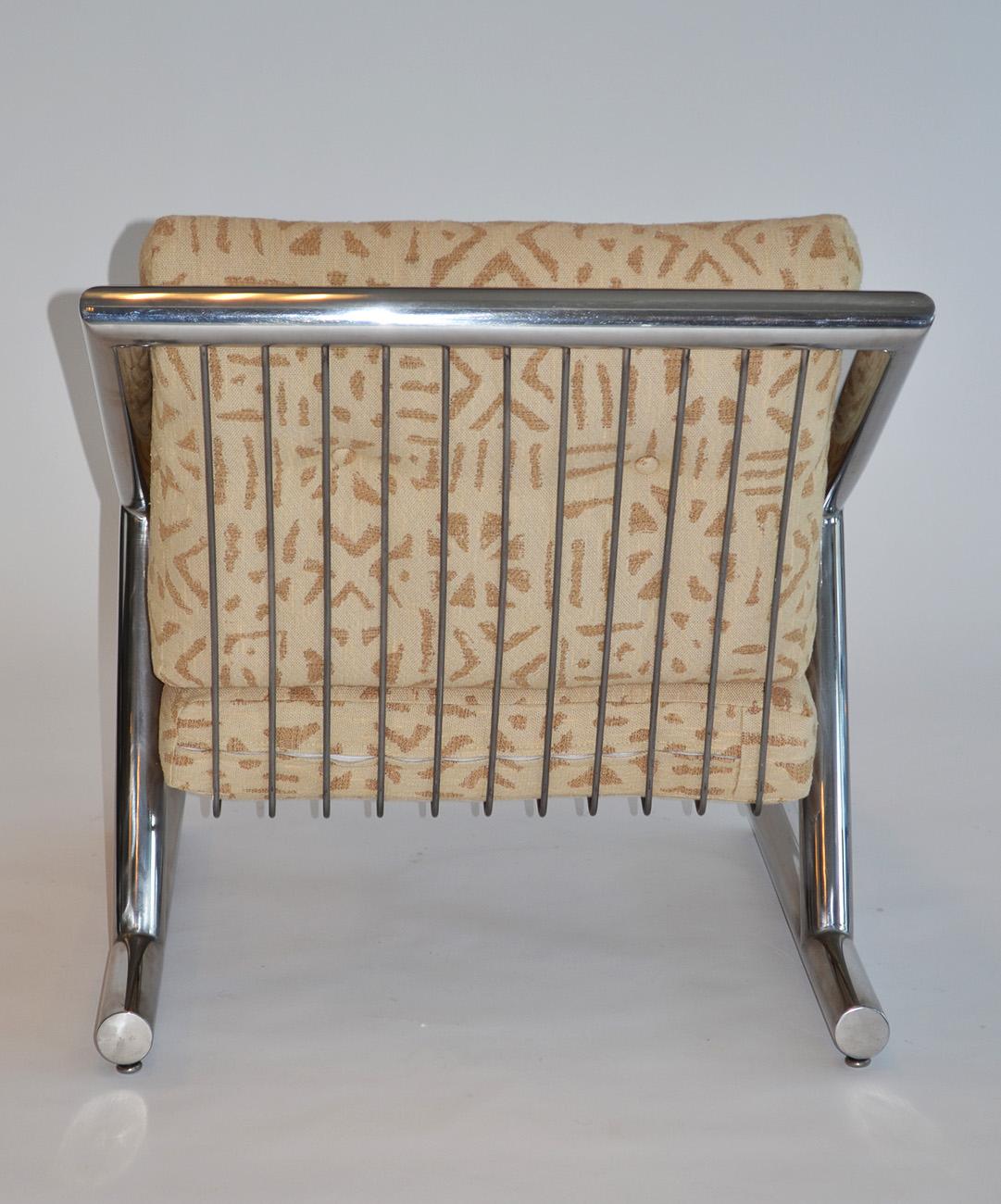 20th Century Pair of Arthur Umanoff Chrome Lounge Chairs, Directional, 1970s