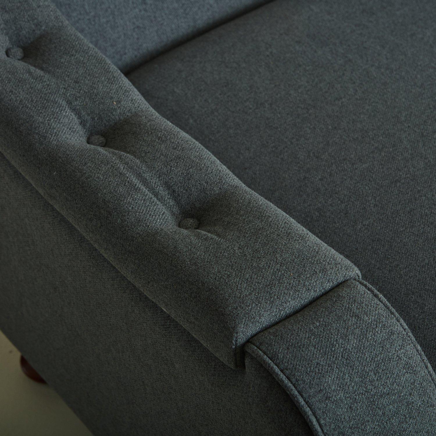 Pair of Italian Lounge Chairs in Gray Wool In the Style of Angelo Mangiarotti, 1 10