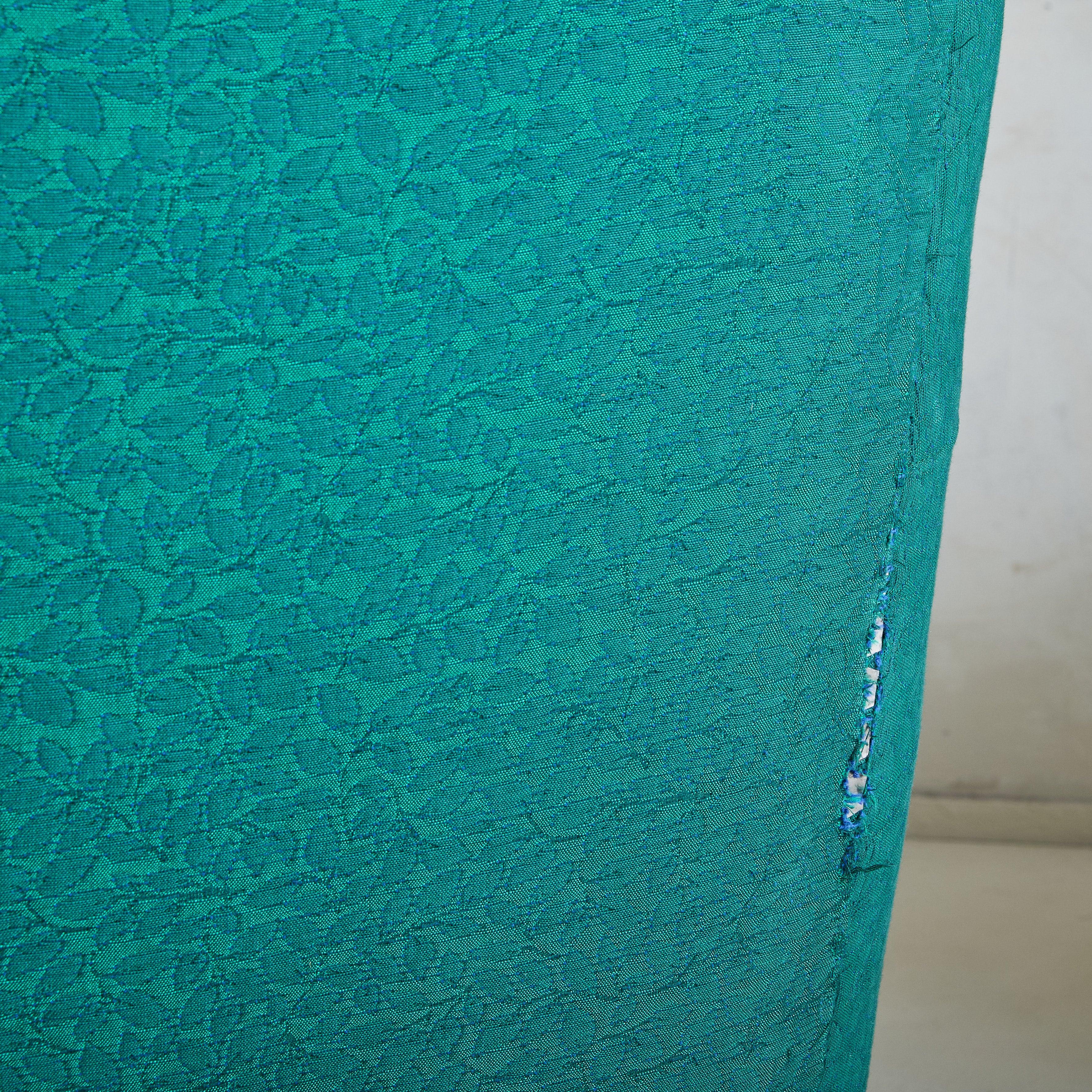 Pair of Italian Lounge Chairs in Original Green Upholstery, 1960s For Sale 6