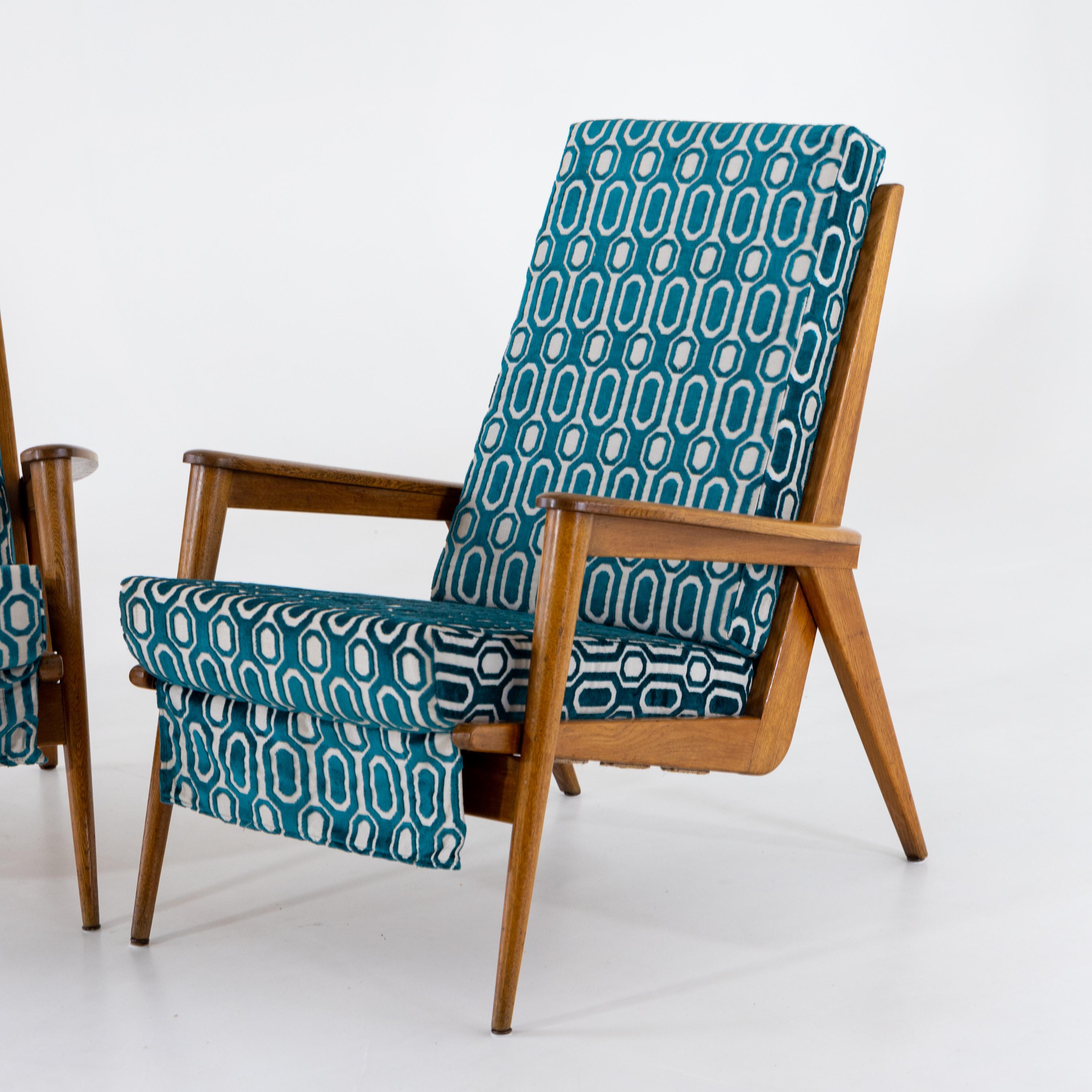Mid-Century Modern Pair of Italian Lounge Chairs, Mid-20th Century