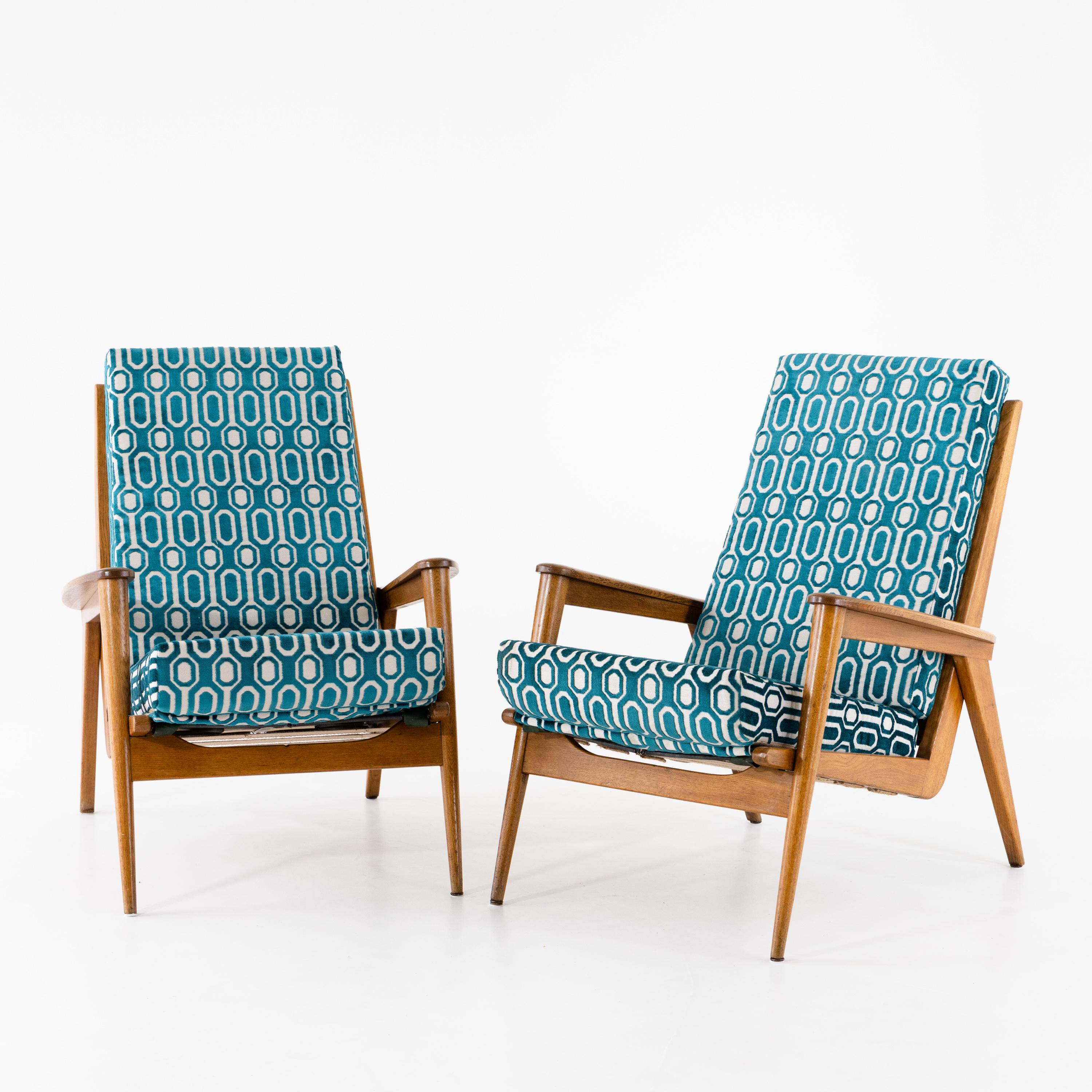 Pair of Italian Lounge Chairs, Mid-20th Century In Good Condition In Greding, DE